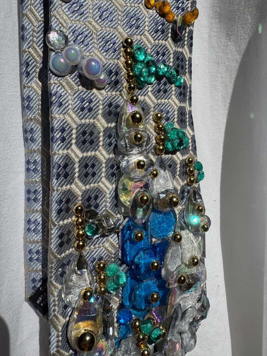Light Blue Ice Castle Kingdom High Class Royalty Tie