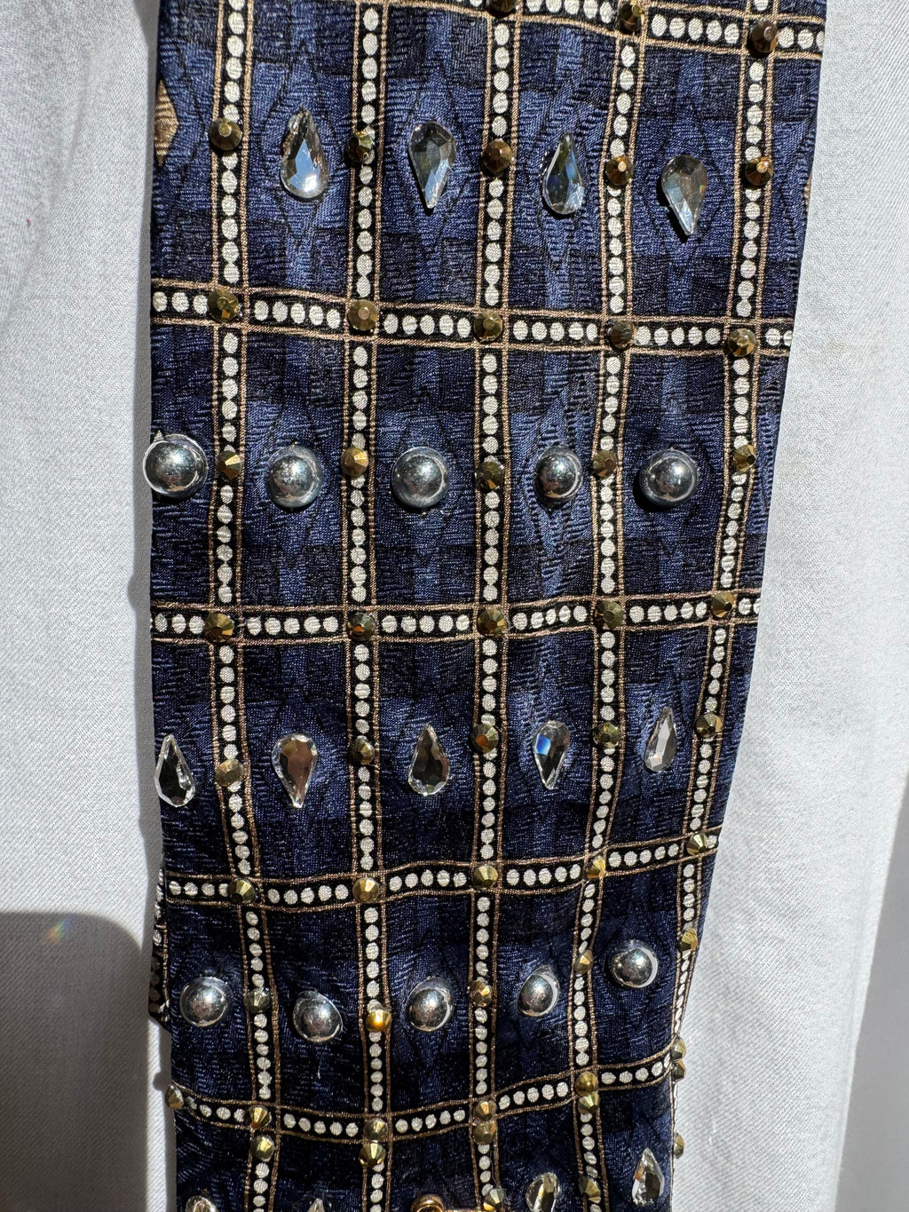 Navy Blue Teardrops High Class Royalty Tie