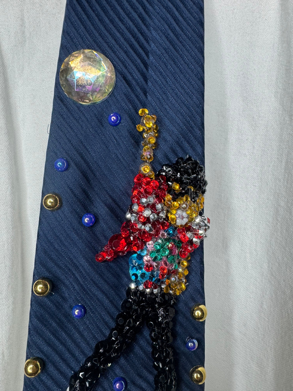 Navy Blue Michael Jackson Arm Up Leg Out Double Dance Scene From Beat It Music Video Tie