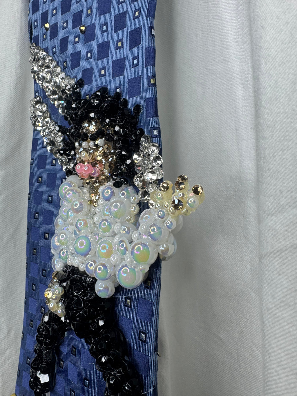 Blue Michael Jackson Hitting Wide Leg Arm Up & at Crotch Pose In Ghosts Short Film
