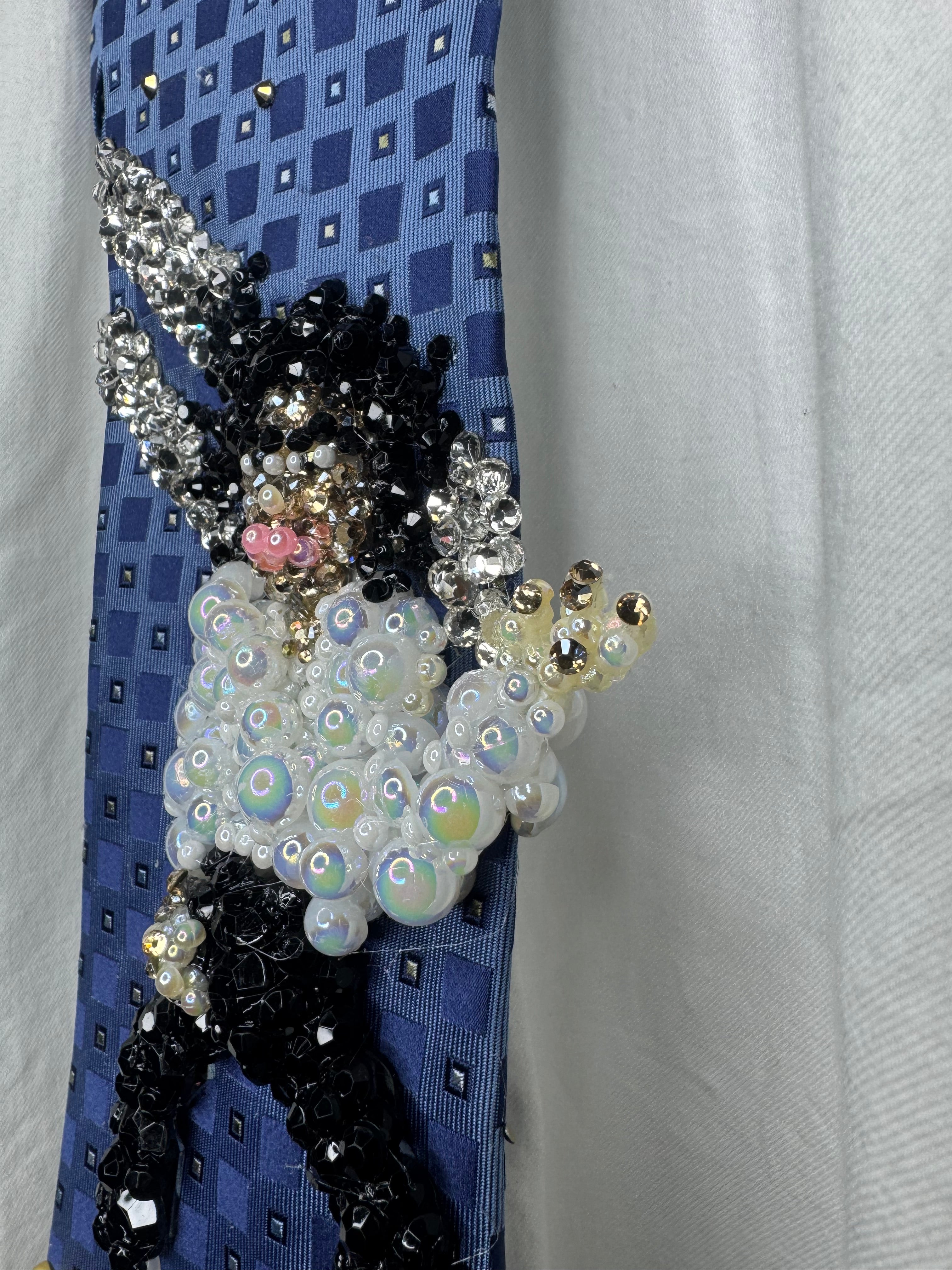 Blue Michael Jackson Hitting Wide Leg Arm Up & at Crotch Pose In Ghosts Short Film