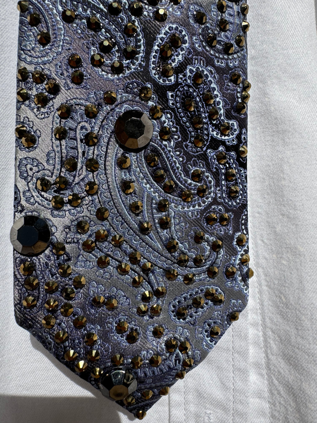 Navy Blue Paisley High Class Royalty Tie