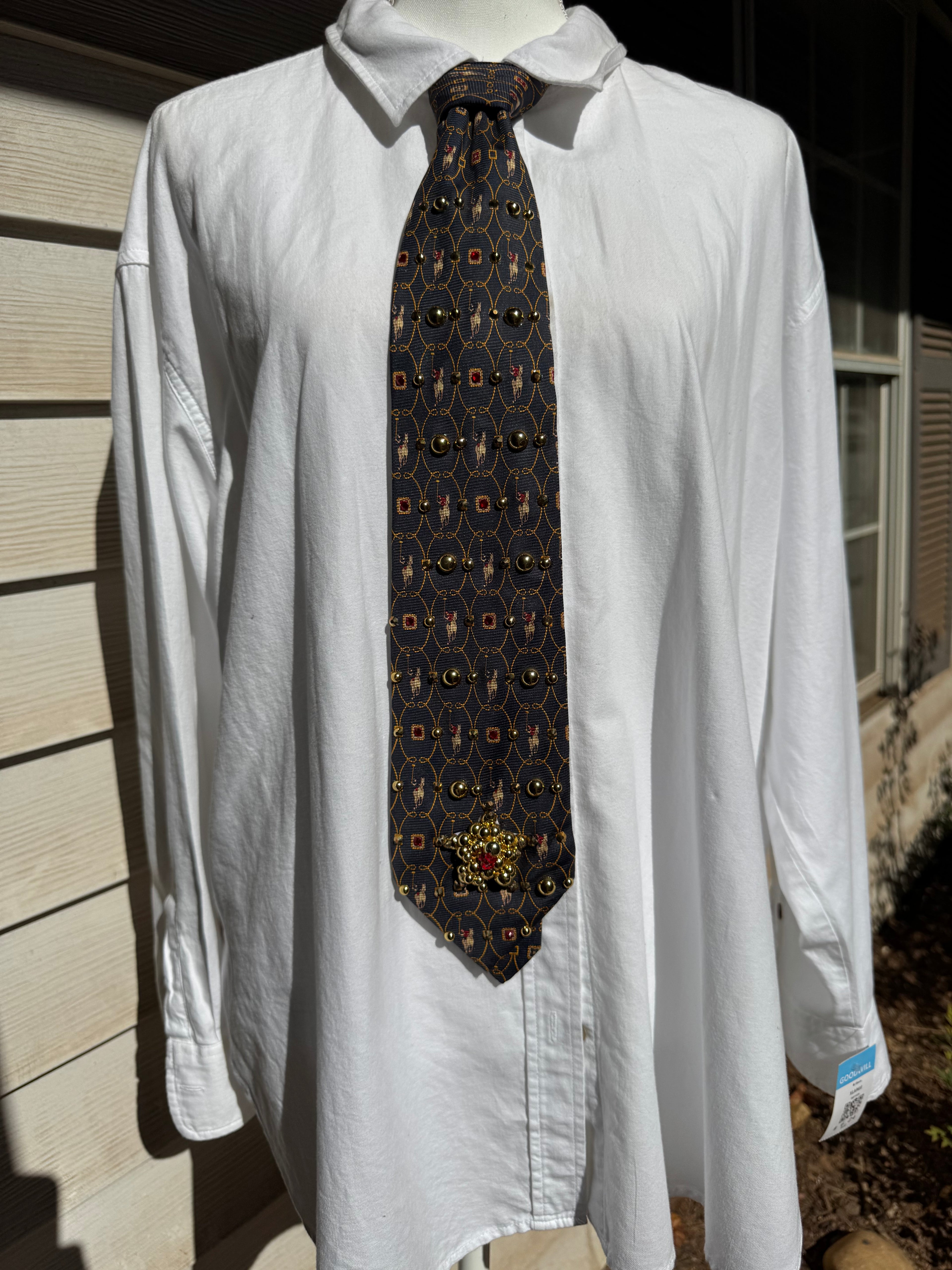 Navy Blue Polo Sport Royalty Tie