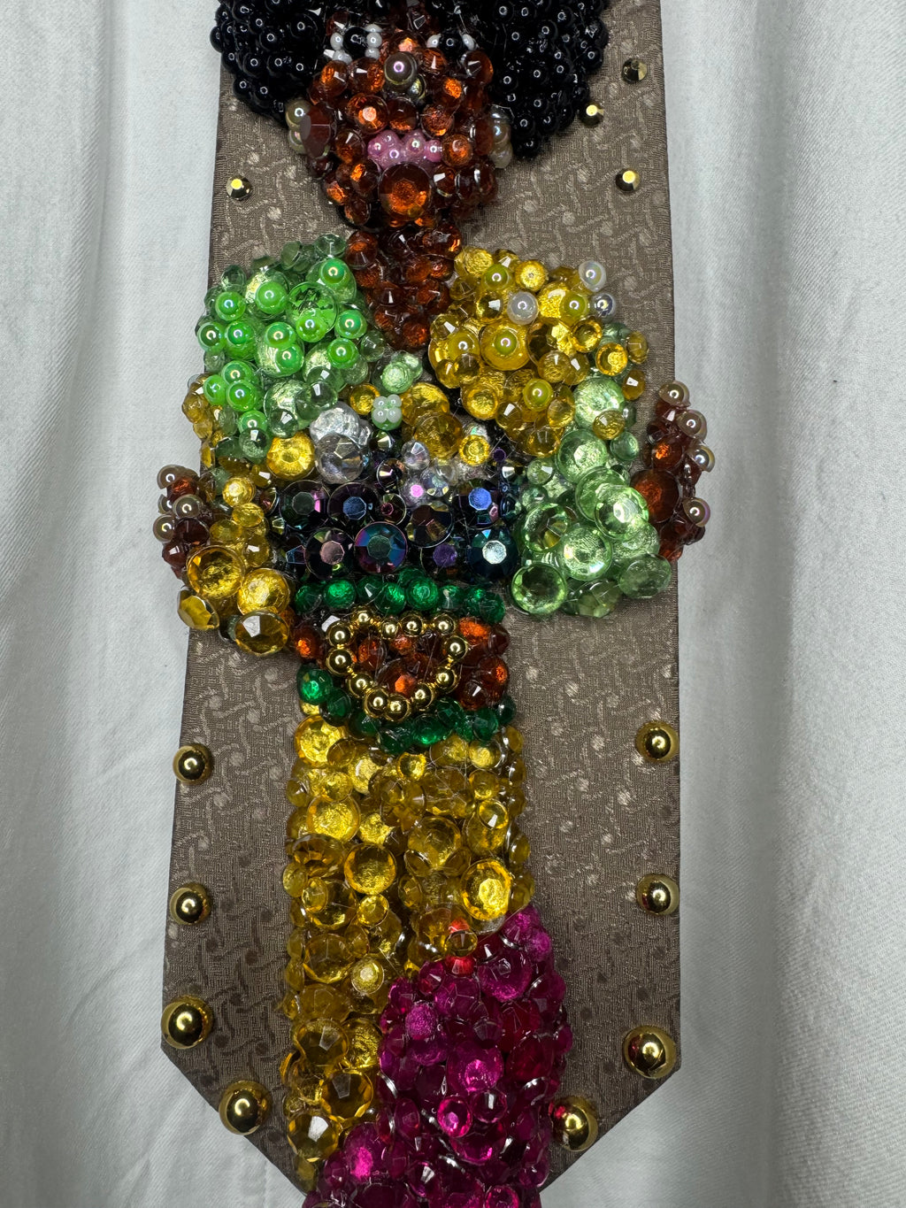 Brown Young Michael Jackson At Doorway Tie Die Outfit 1971 Tie