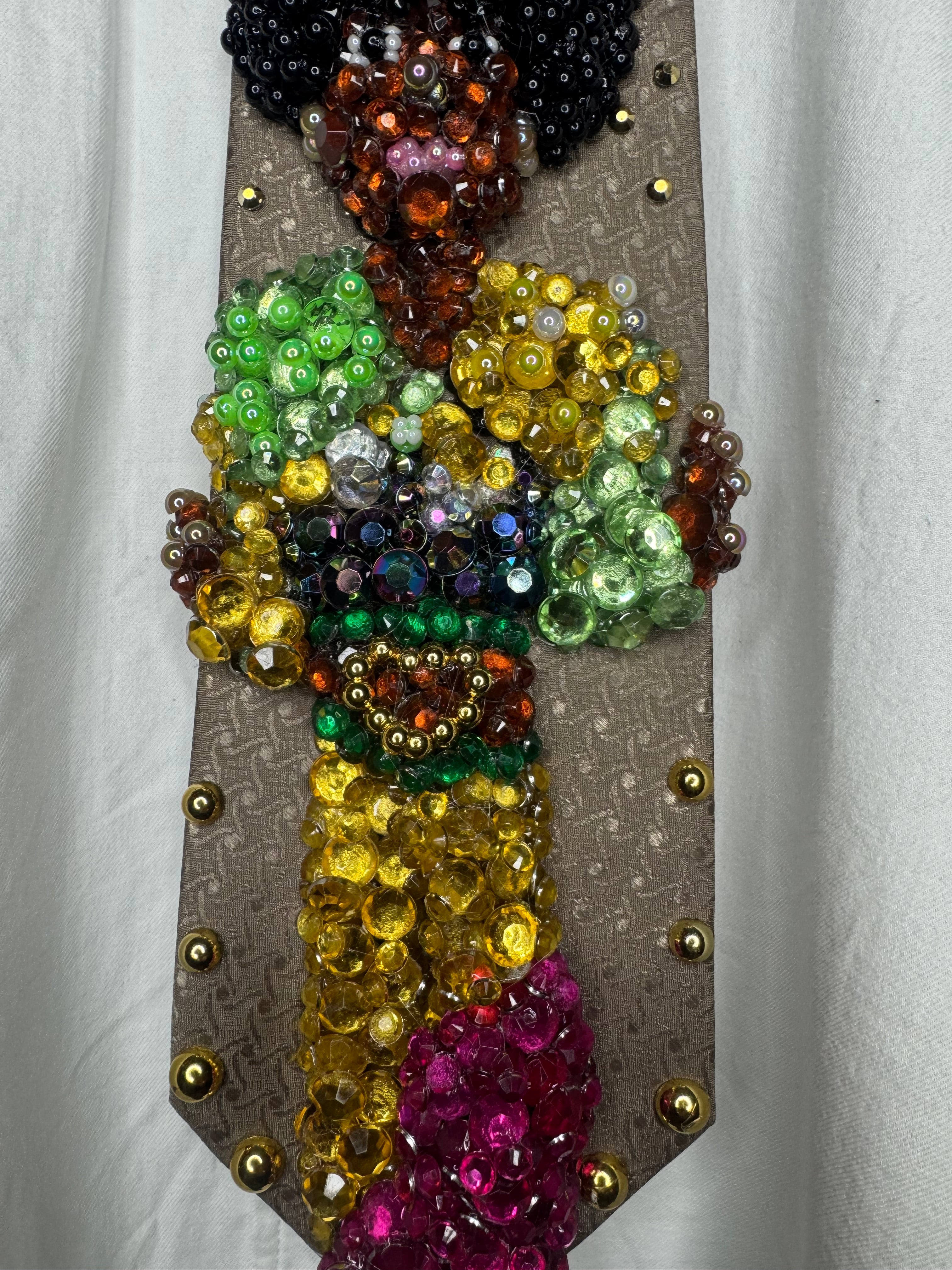 Brown Young Michael Jackson At Doorway Tie Die Outfit 1971 Tie