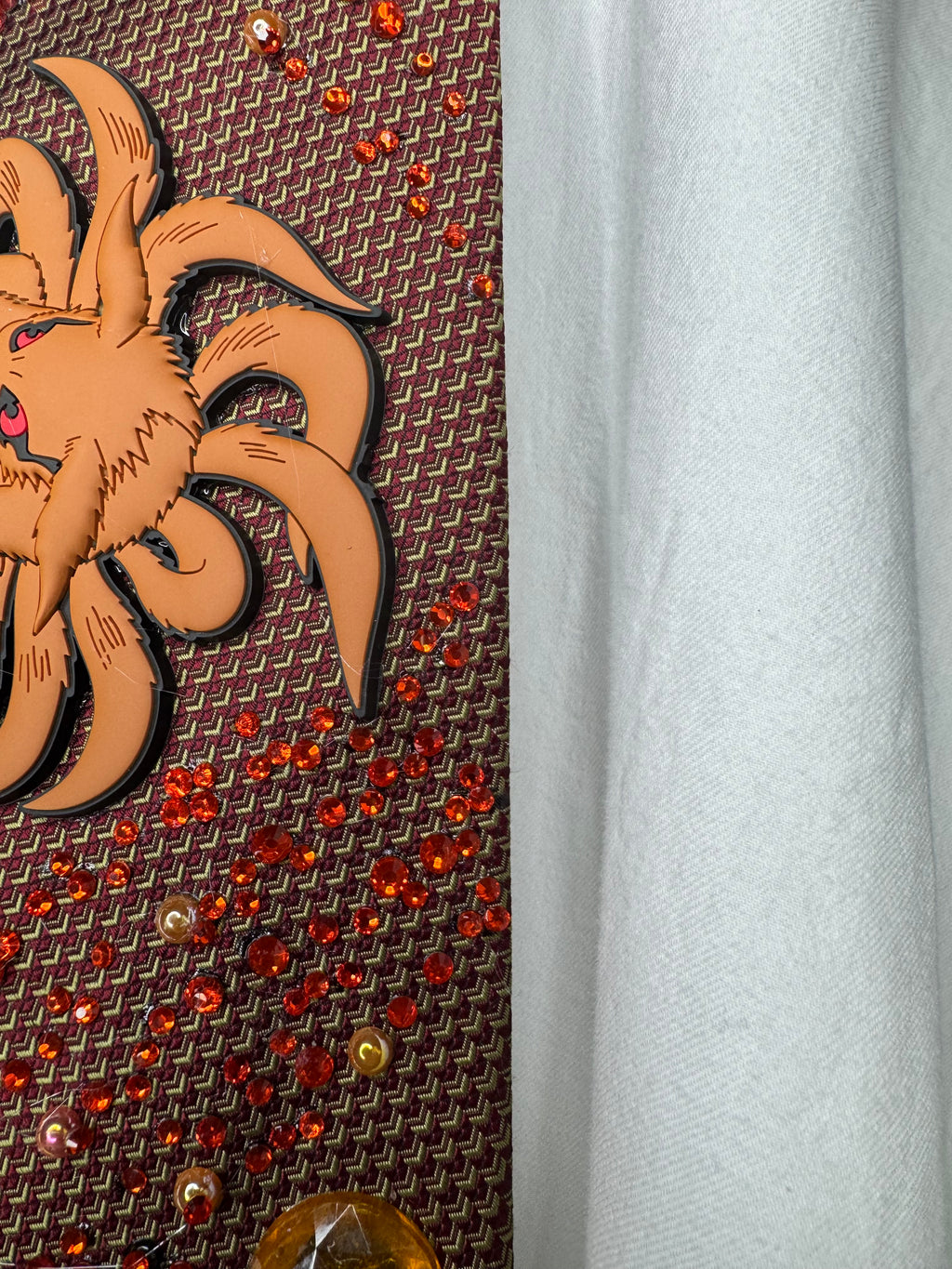 Orange Kurama Nine Tails In Fire Asteroid Chaos Naruto Shippuden Tie