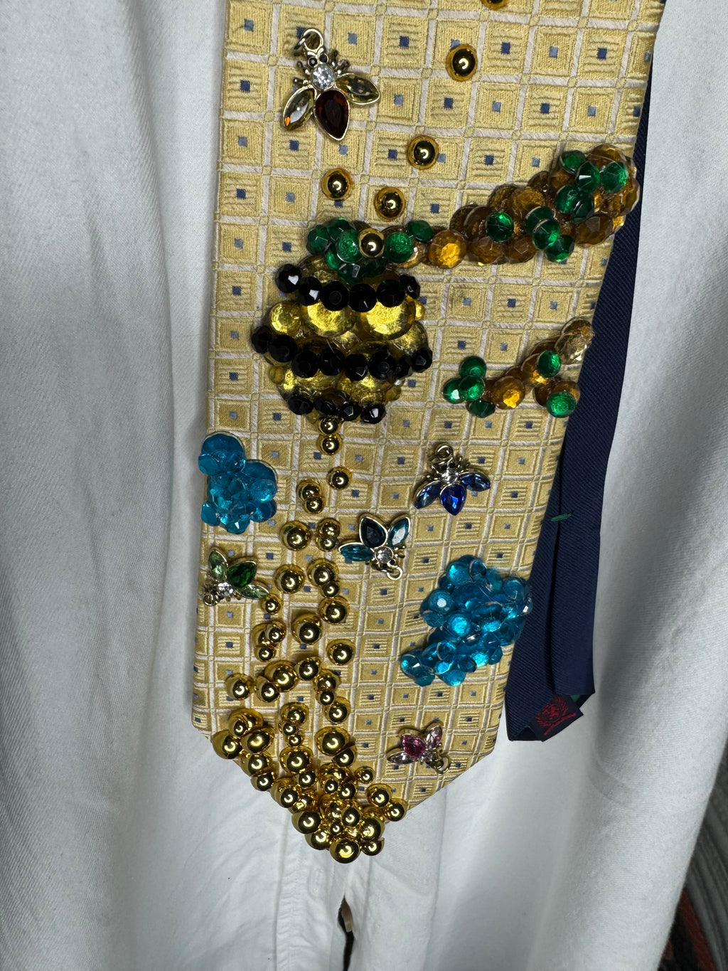 Yellow Honeypot Spilling Golden Honey Nature Royalty Tie
