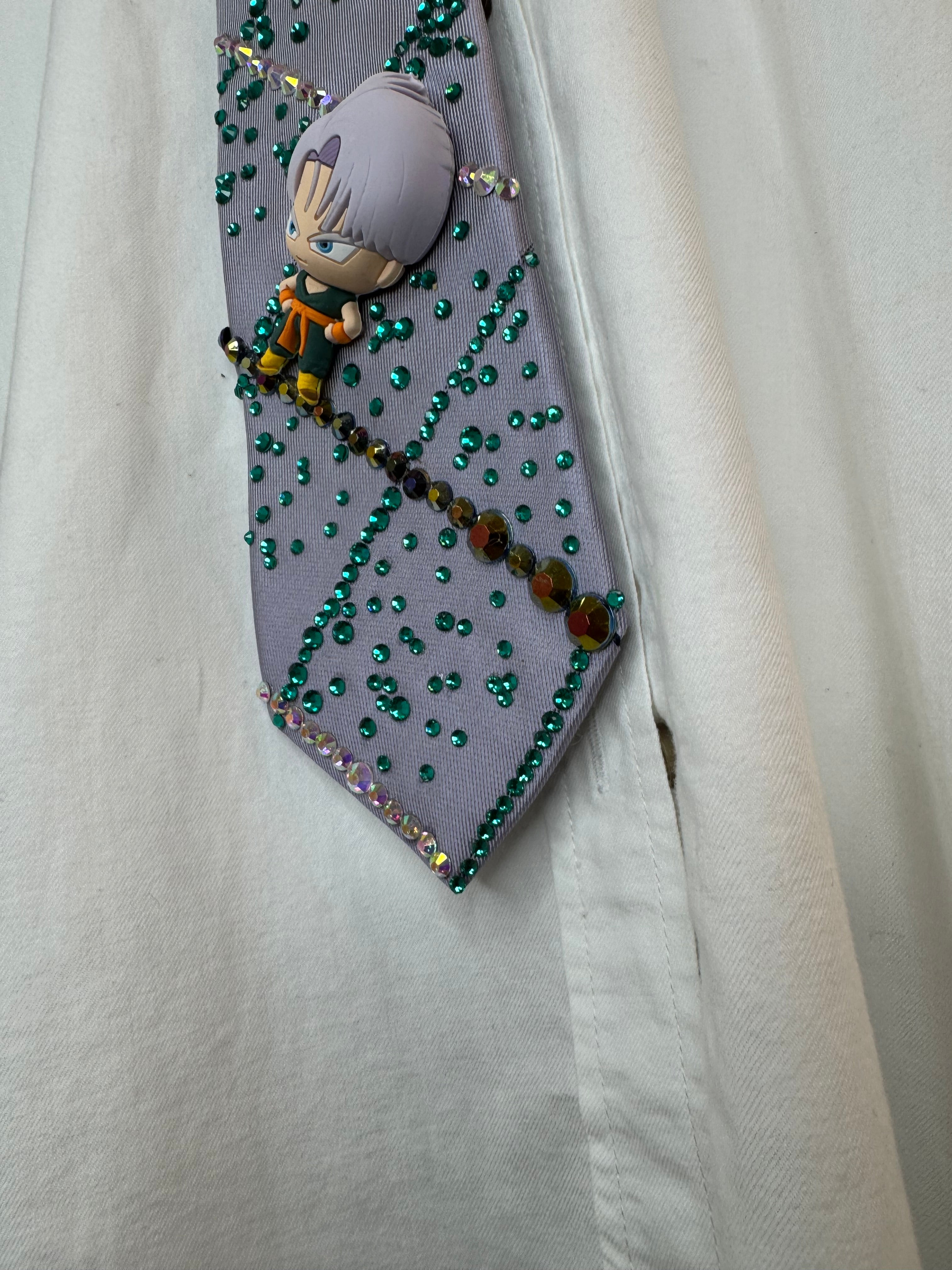 Lavender Purple Trunkz Striped Royalty Dragon Ball Z Tie