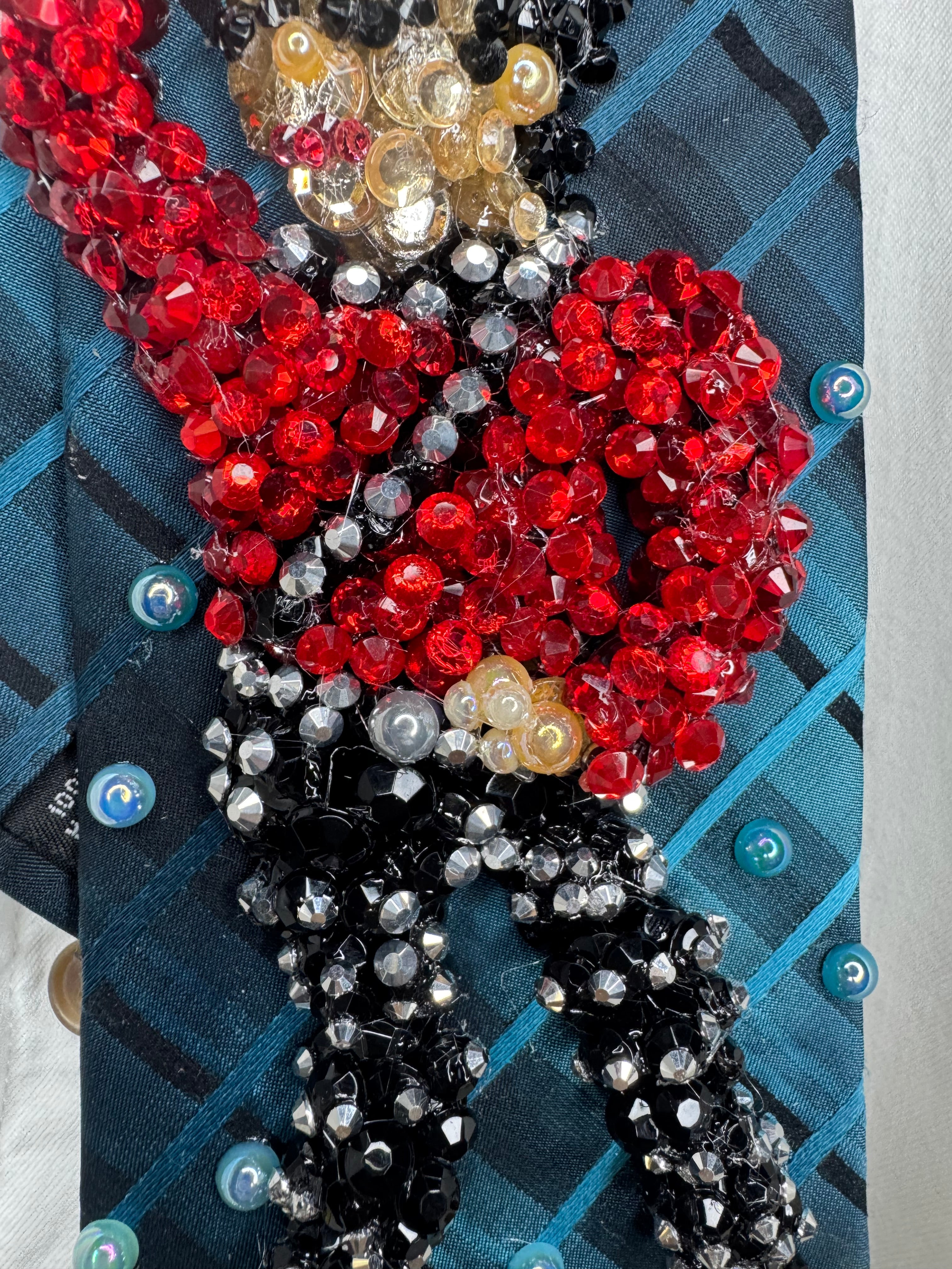 Dark Plaid Turquoise Michael Jackson Hitting Hand Up Wide Leg Pose to Human Nature In Tokyo Red Shirt Bad Tour 1988 Tie