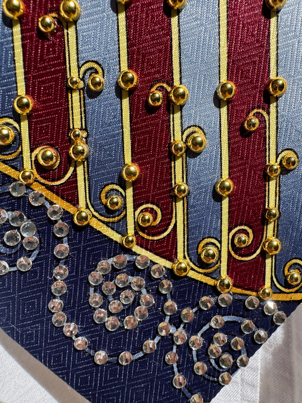 Navy Blue and Burgundy Wonder Woman High Class Royalty Tie