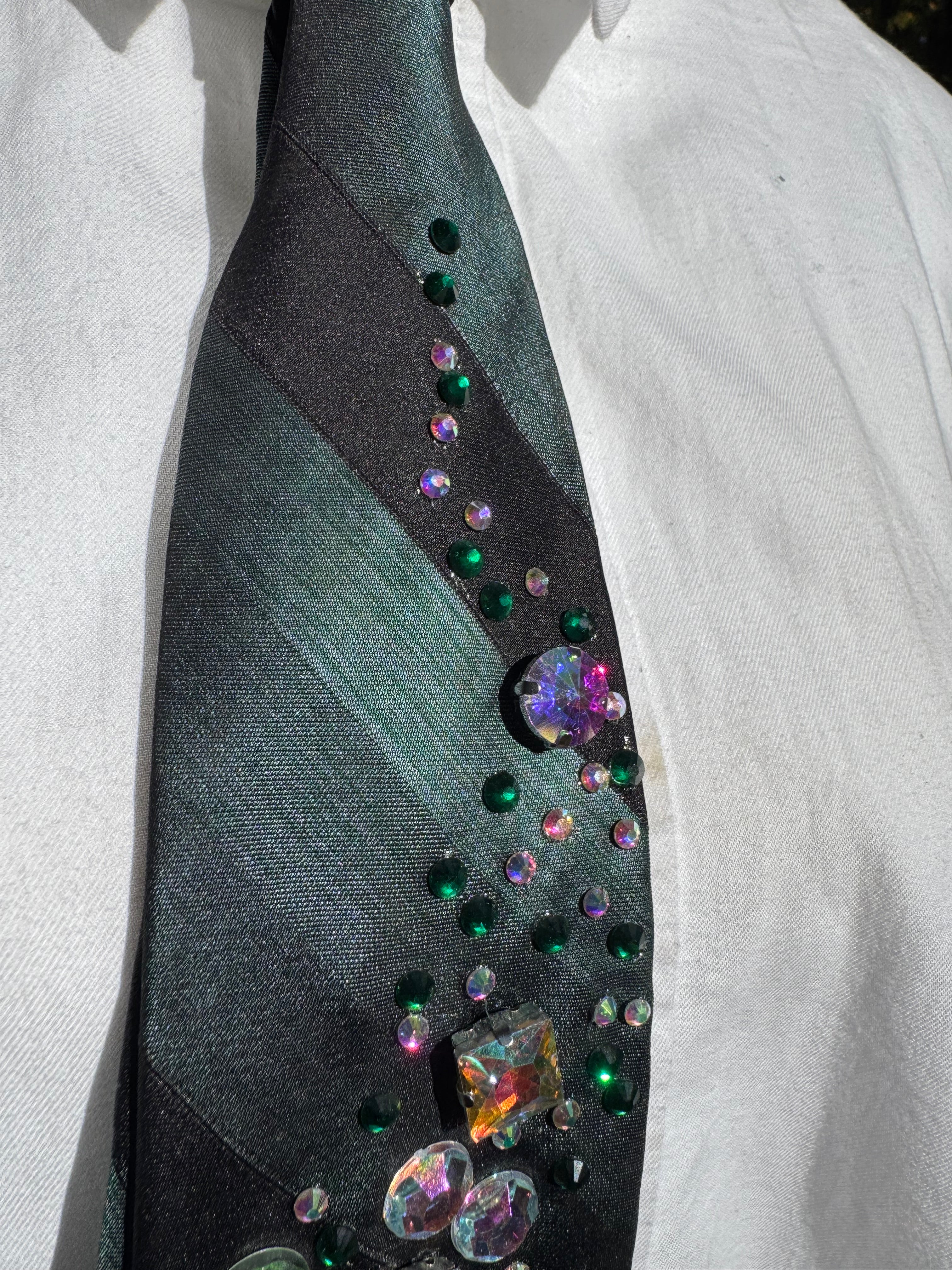 Dark Turquoise Iridescent River Royalty Tie