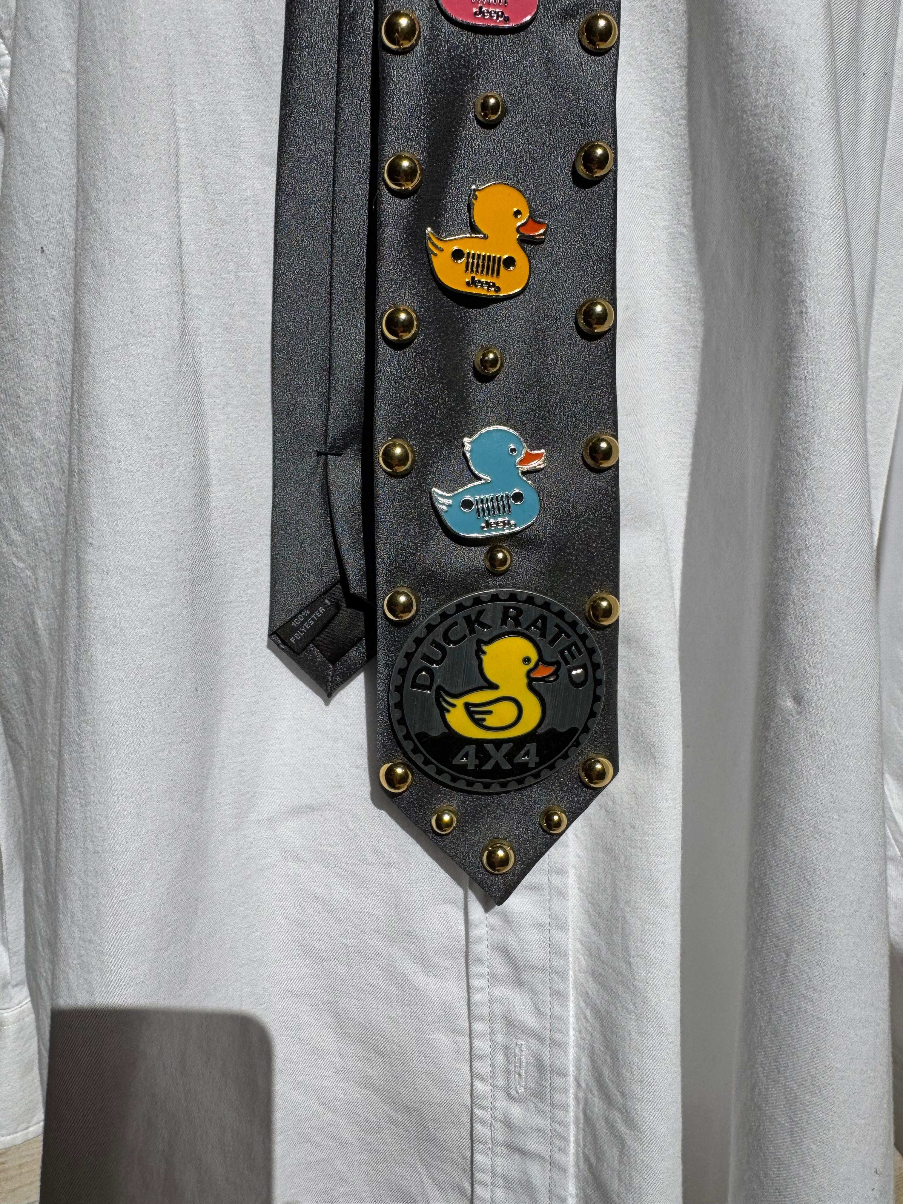 Grey Jeep Duck Pin Collection Royalty Tie