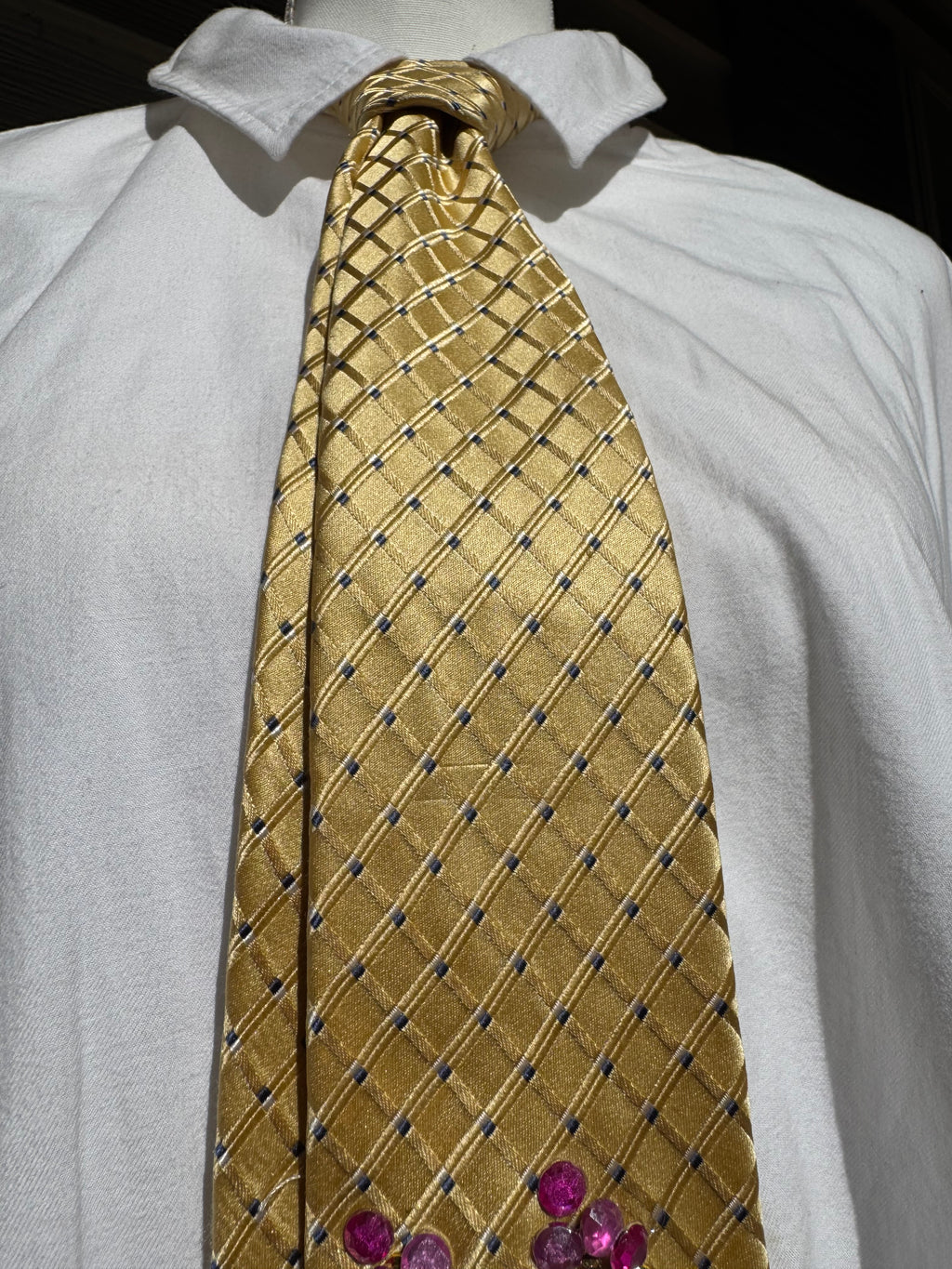 Gold Jaguar Head Water Fountain Exotic Royalty Tie