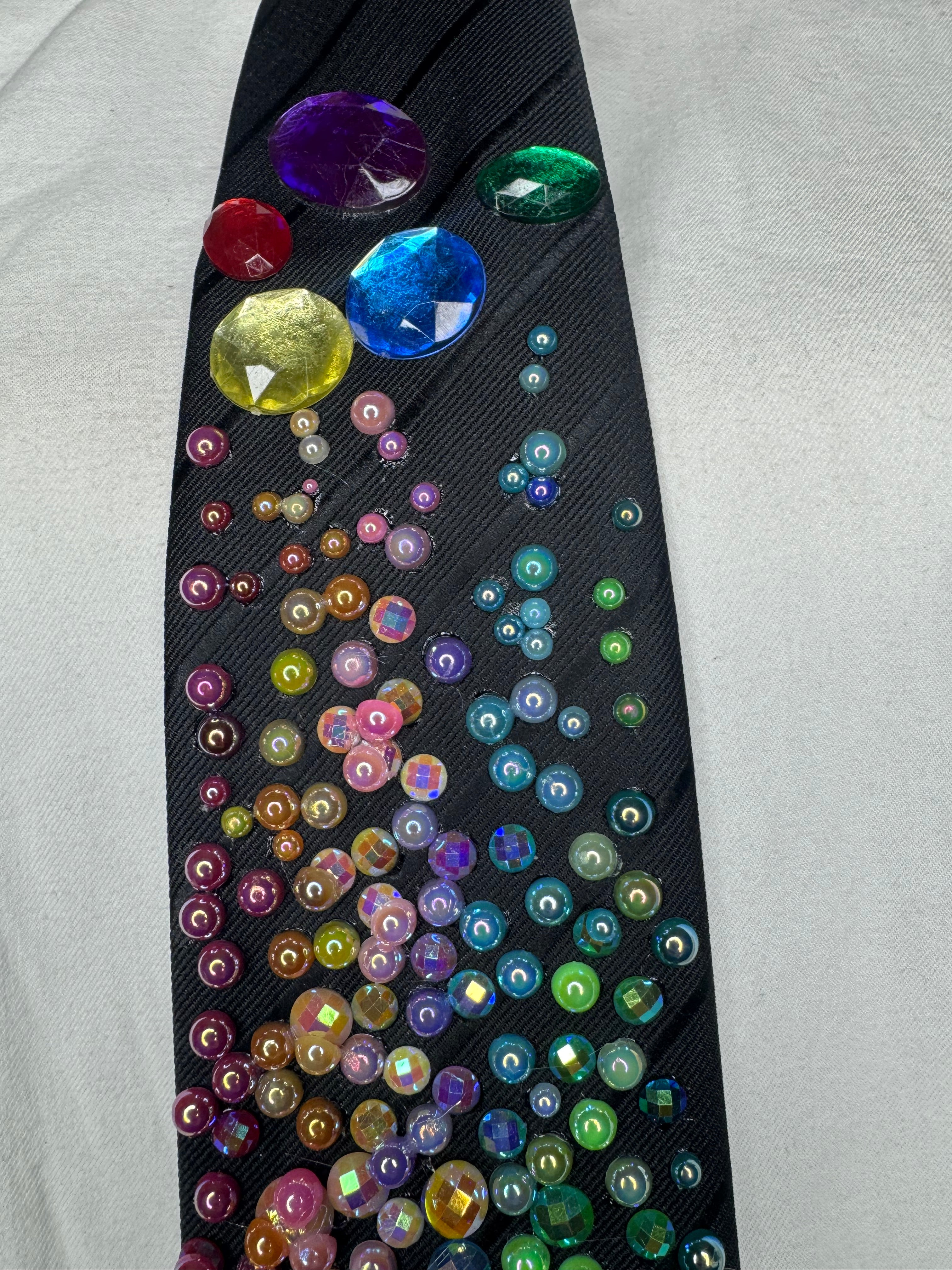 Black Kirby on Star Leaving Rainbow Stardust Tie