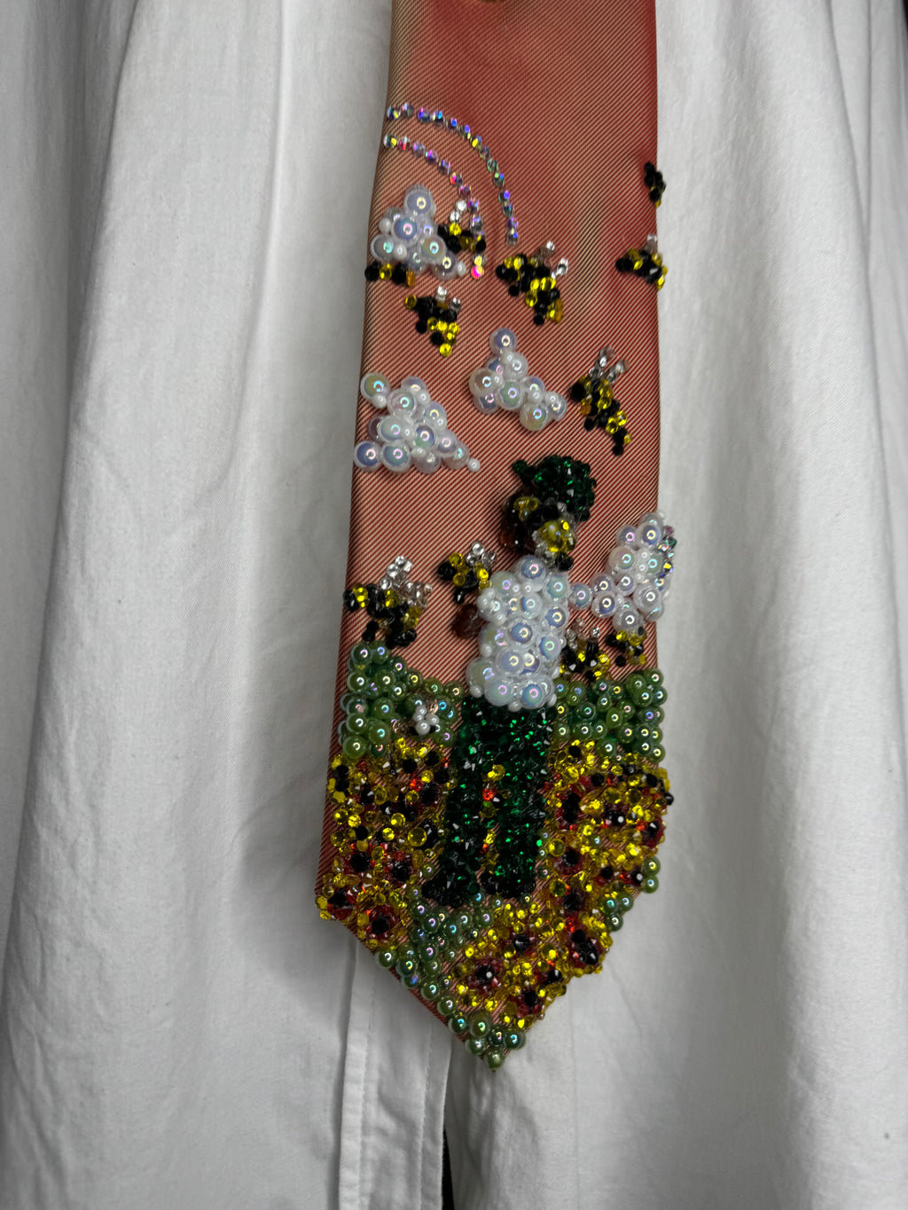 Orange Tyler the Creator “Flower Boy” Album Cover Tie
