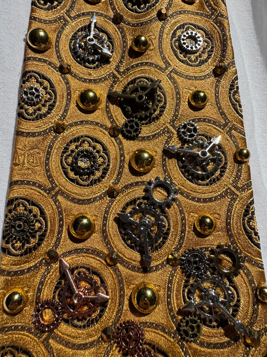 Gold Gears and Compass Exploration Royalty Tie
