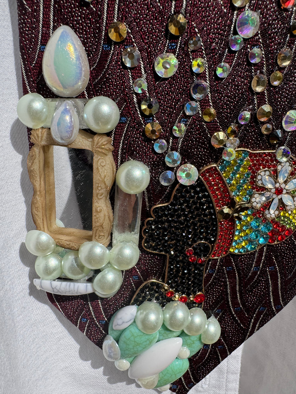 Burgundy African Woman Magical Aura Royalty Tie