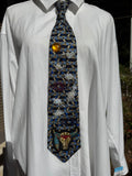 Navy Blue Aztec Longhorn Western Royalty Tie