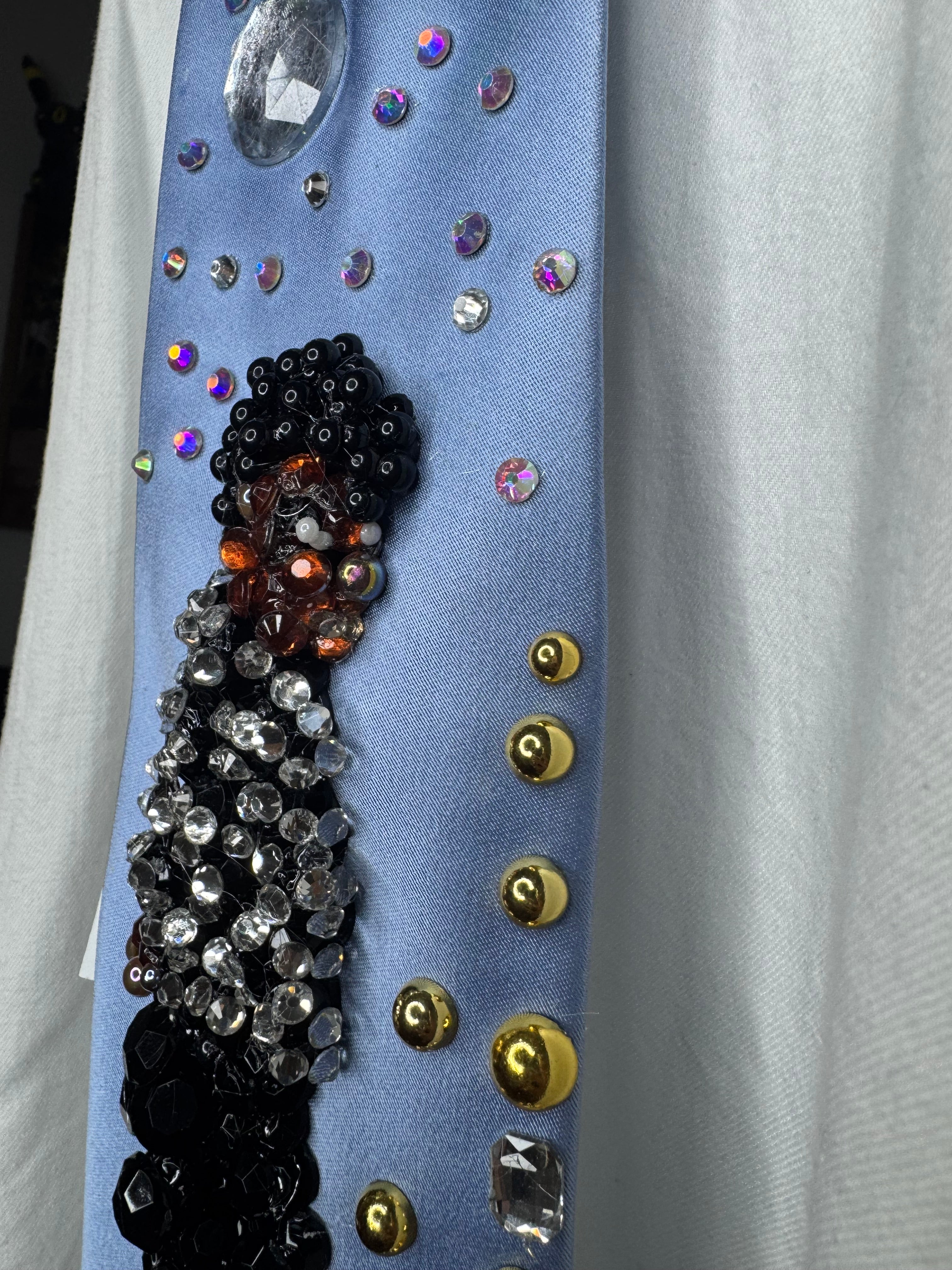 Sky Blue Silk Michael Jackson Hitting Moonwalk Motown 25 Billie Jean 1984 Tie