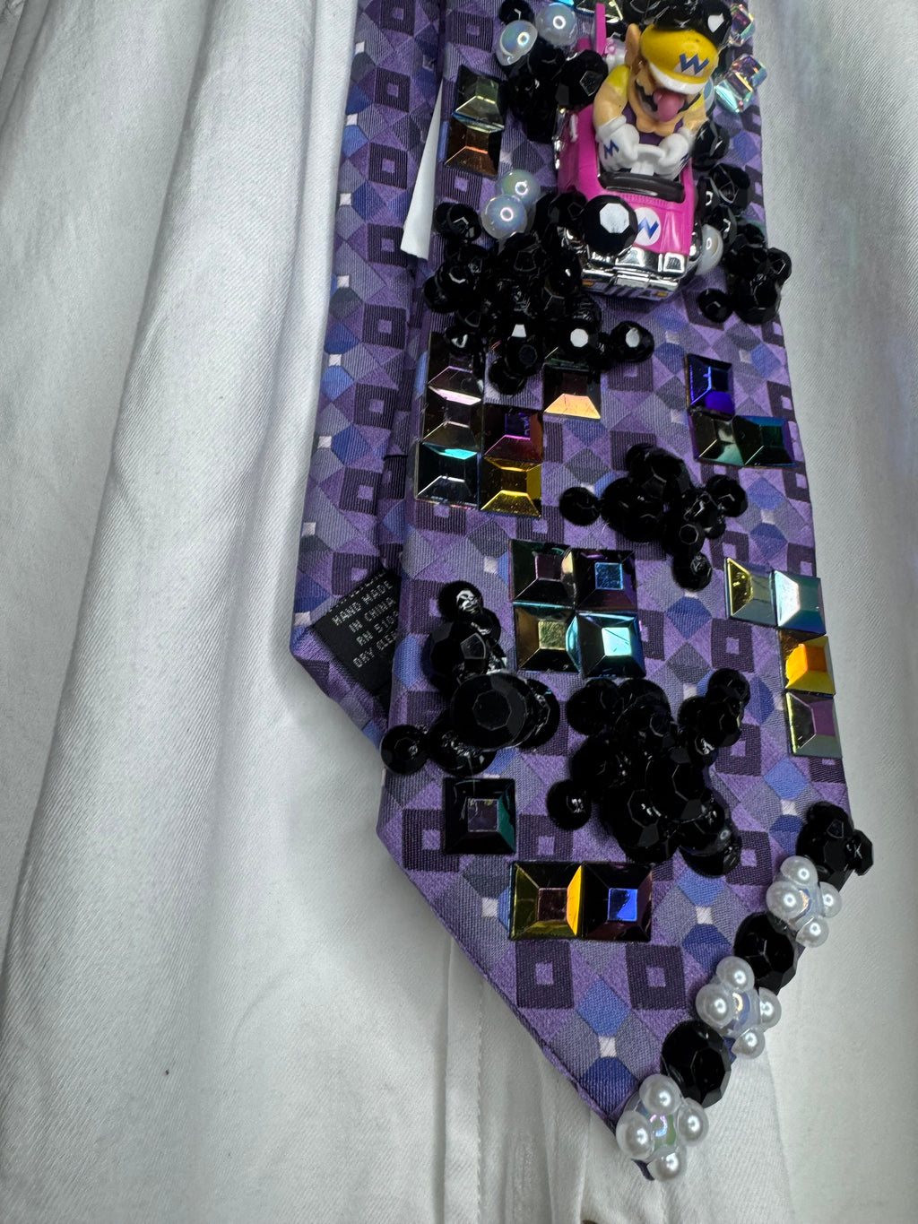 Purple Wario Getting Bloopered On Tetris Road 200cc Mario Kart Tie