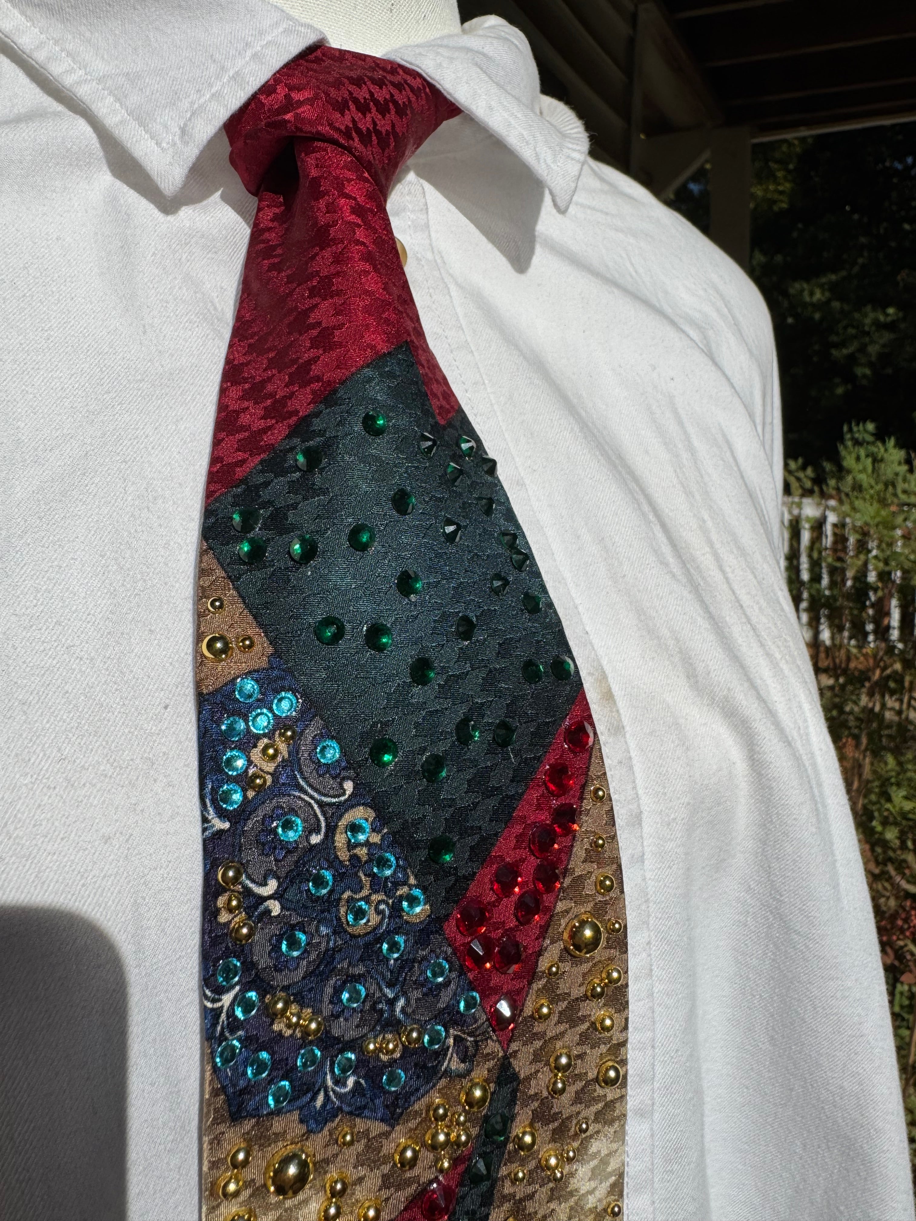 Red Marbled Disney Fireworks Royalty Tie