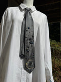 Grey Cat on Moon Outter Space Royalty Space Tie