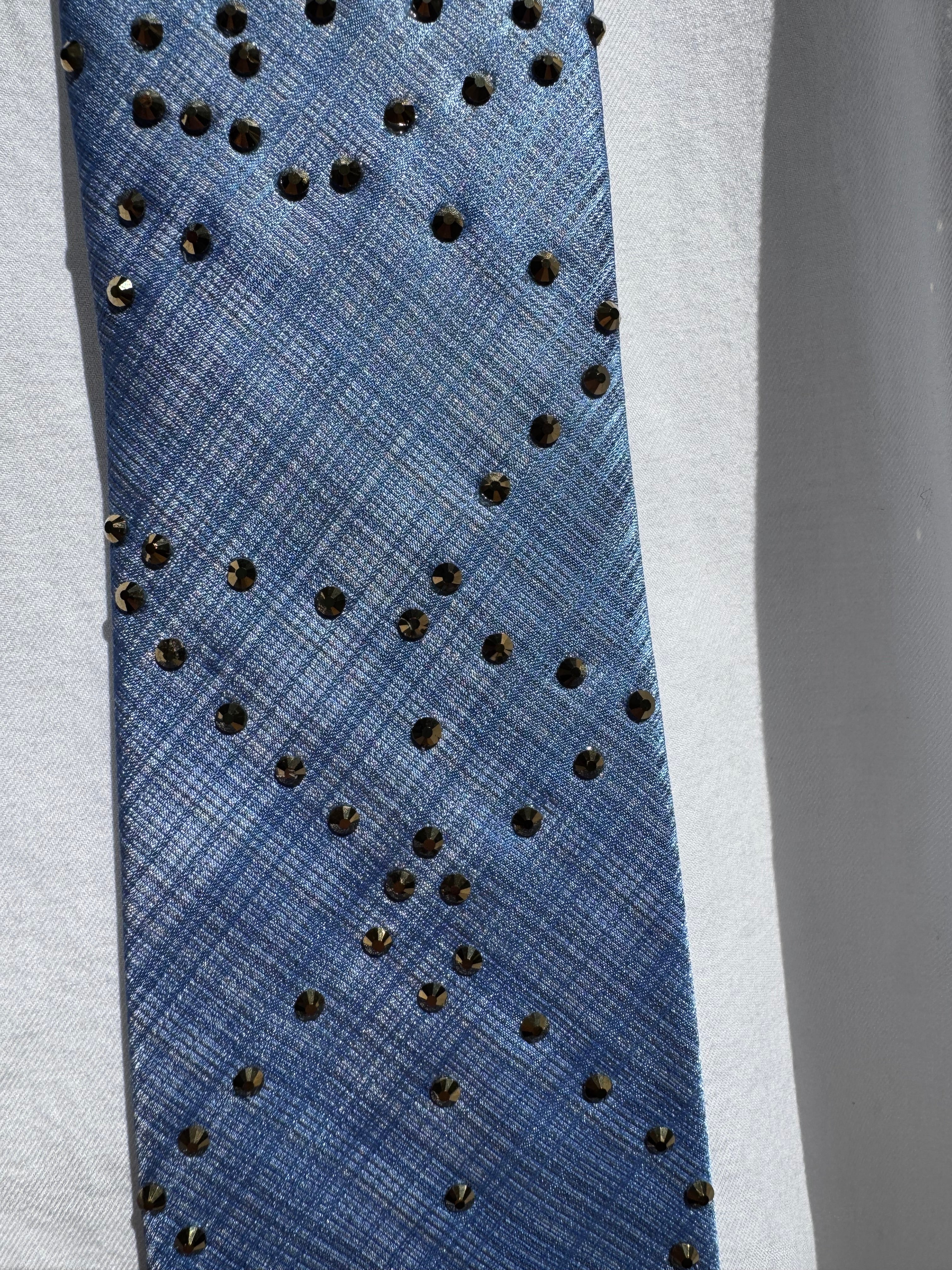 Sky Blue Ricocheting Bullet Cowboy Tie