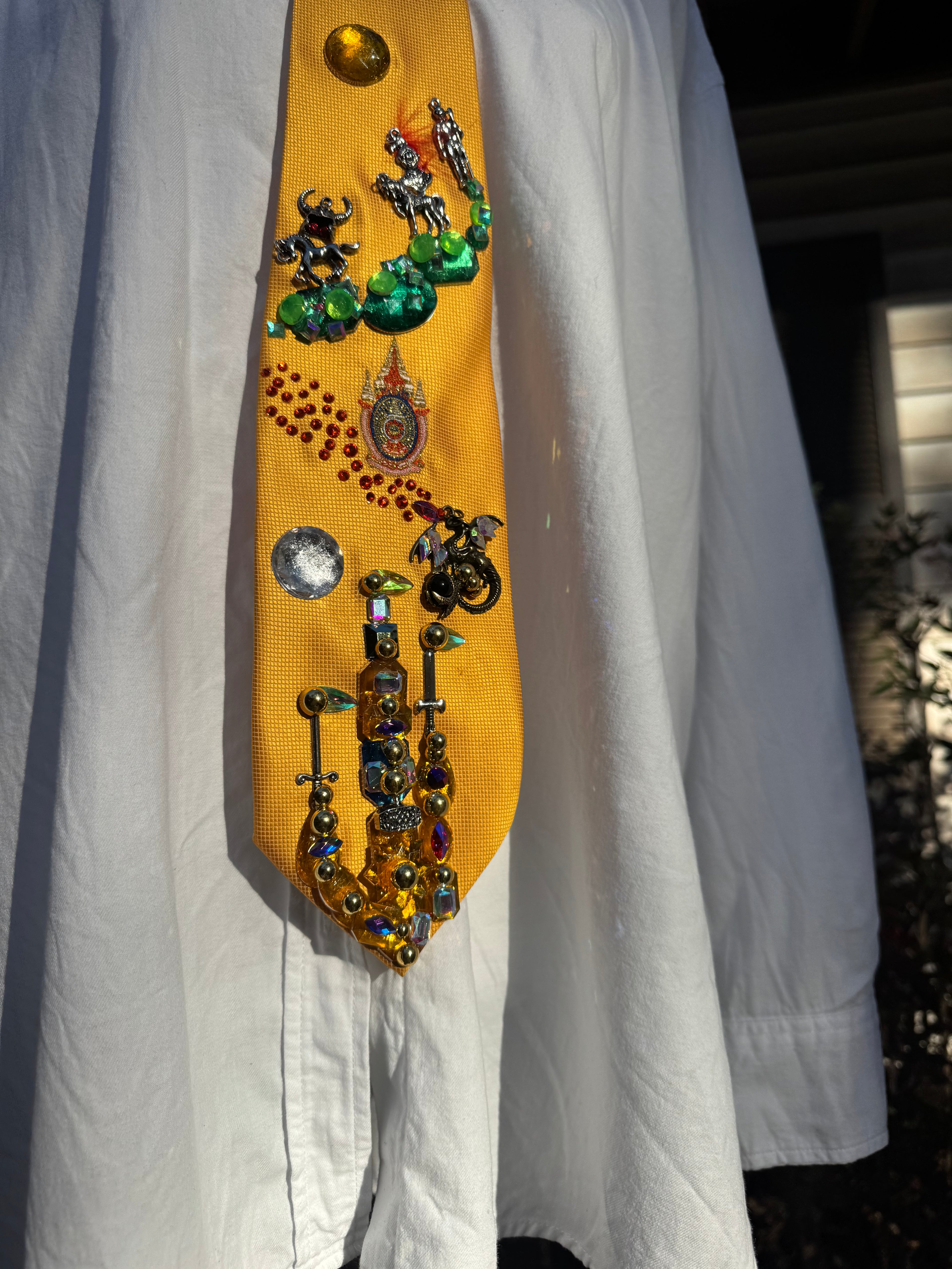 Gold Dungeons and Dragons Viking Era Royalty Tie