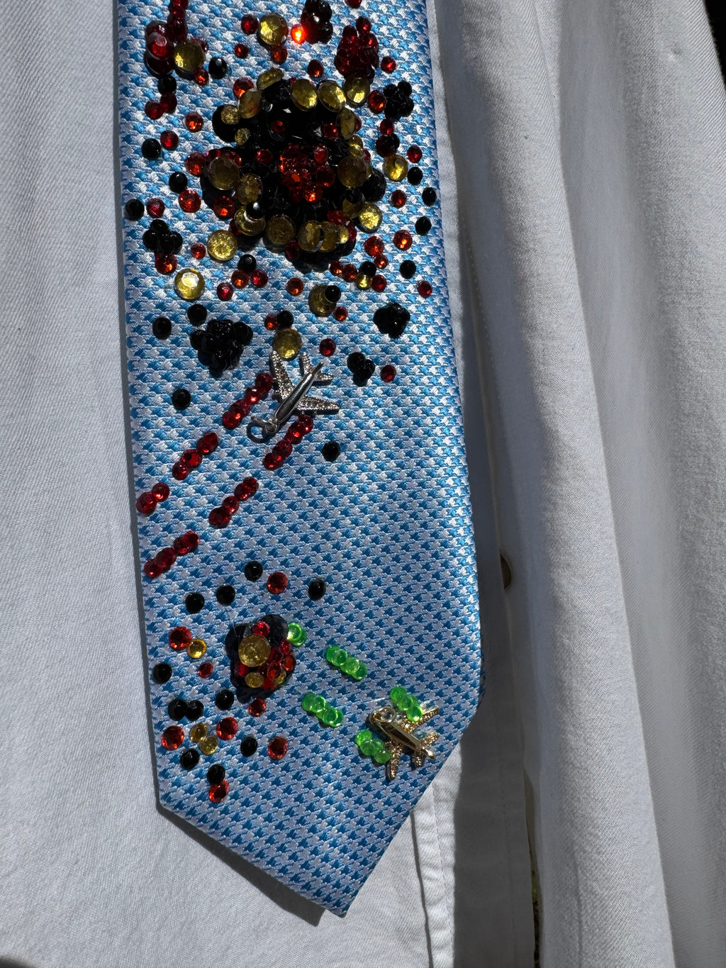 Light Blue X Wing Starfighter Destroying TIE Fighter Star Wars Tie