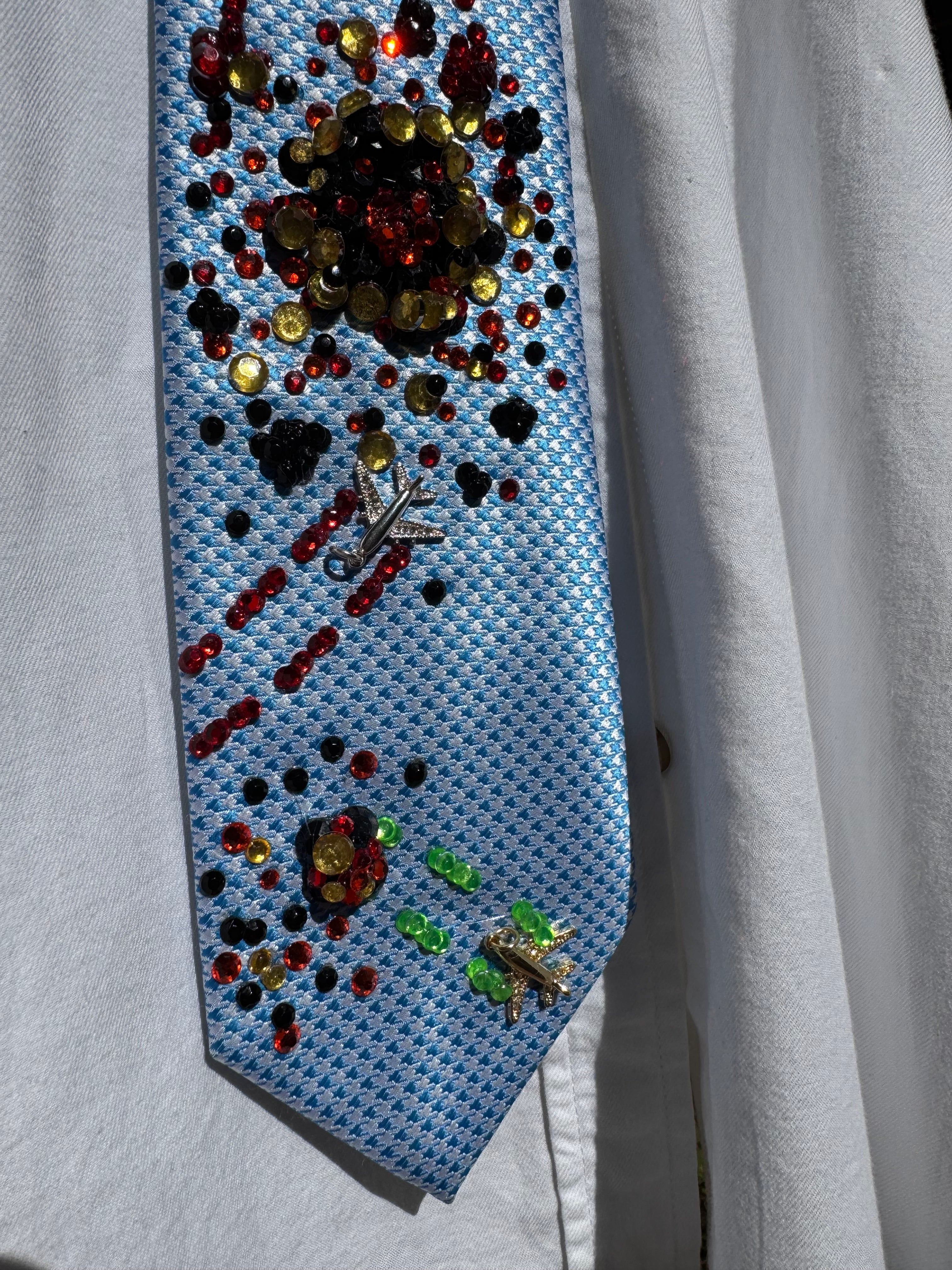 Light Blue X Wing Starfighter Destroying TIE Fighter Star Wars Tie