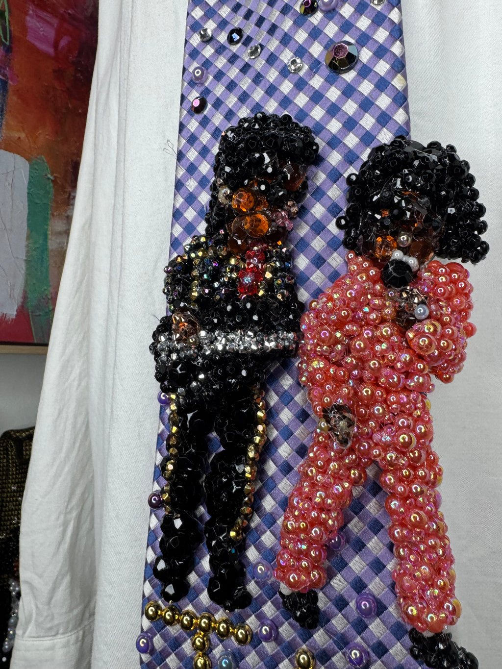 Purple Michael & Jermaine Jackson Performing Workin Day n Night Live for Victory Tour 1984 Tie