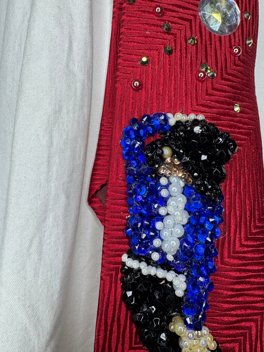 Red Michael Jackson Hitting Stretched Hand Over Crotch Pose to TWYMMF Grammy Awards Tie