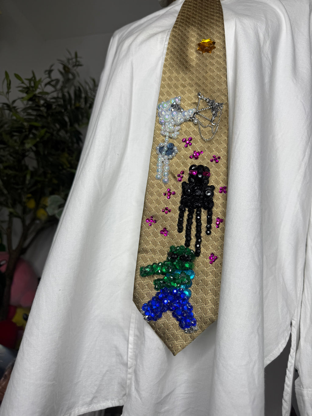 Gold Skeleton, Enderman, and Zombie Ultimate Minecraft Tie