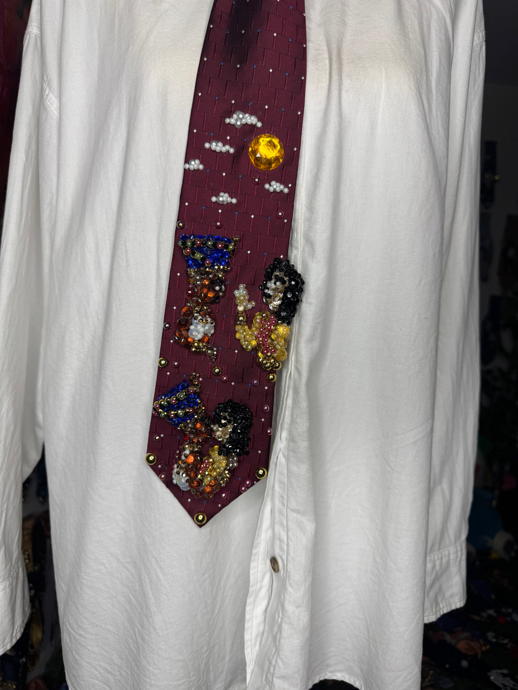 Burgundy Michael Jackson Singing Then Kissing With Iman Double Scene For Remember the Time Short Film Tie