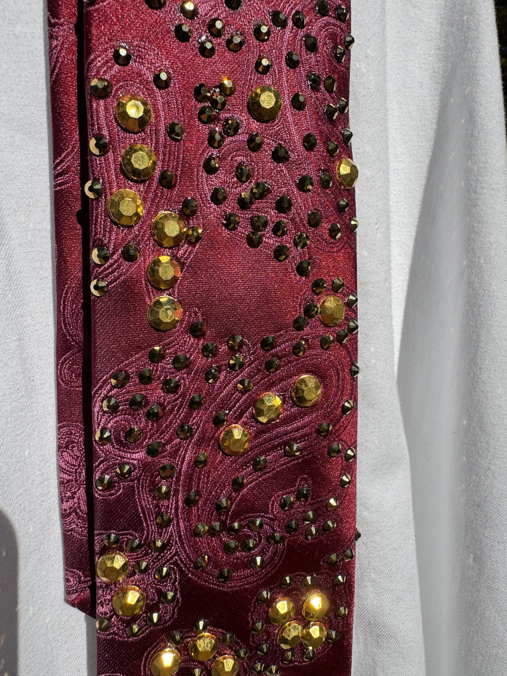 Red Paisley Silk Anchored Nautical High Class Royalty Tie