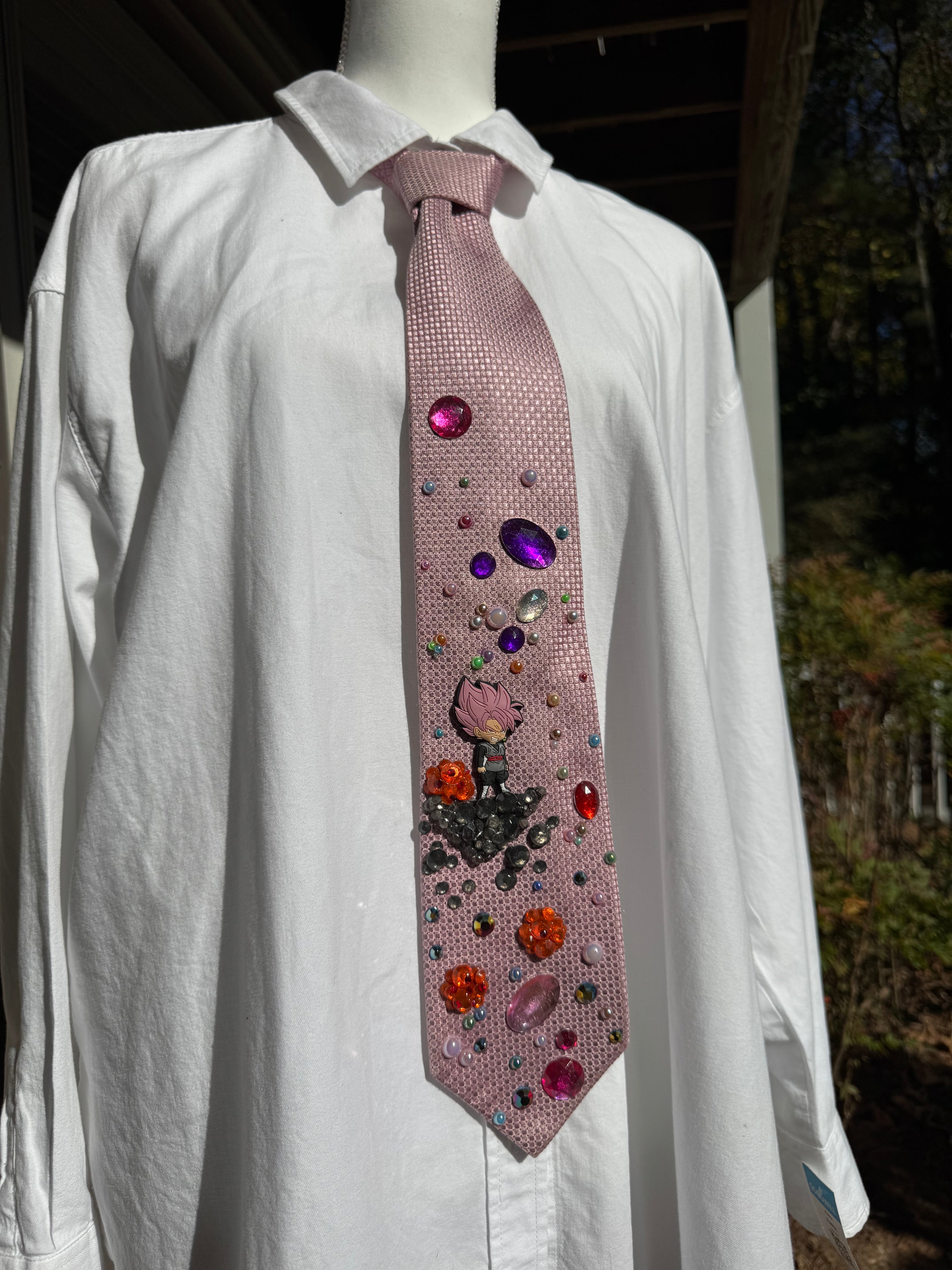 Pink Black Super Saiyan Rose Goku Dragon Ball Z Tie