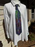 Navy Blue and Grey Cars Racing Daytona Tie