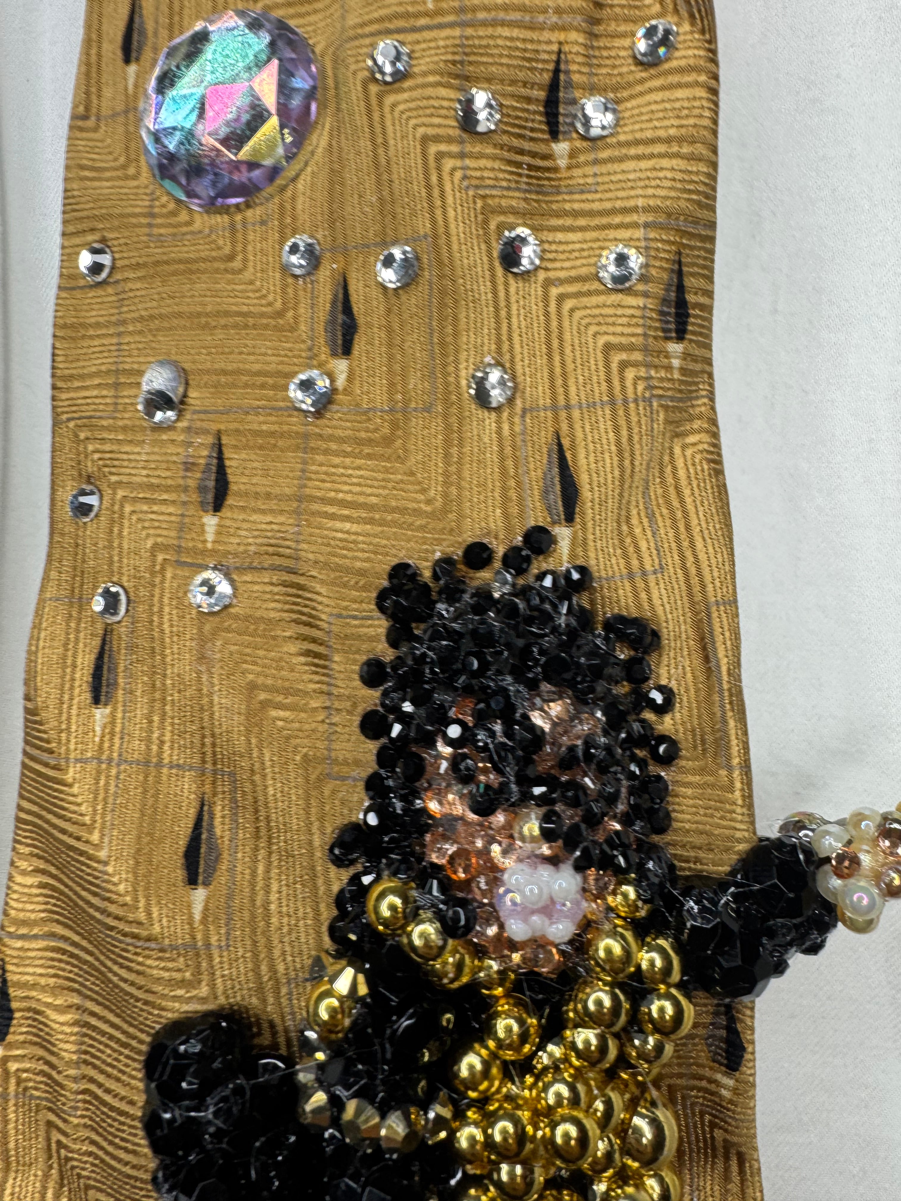 Gold Michael Jackson Hitting Knee Up Pointing Left Pop n Lock Move For Jam During Dangerous World Tour 1993 Tie