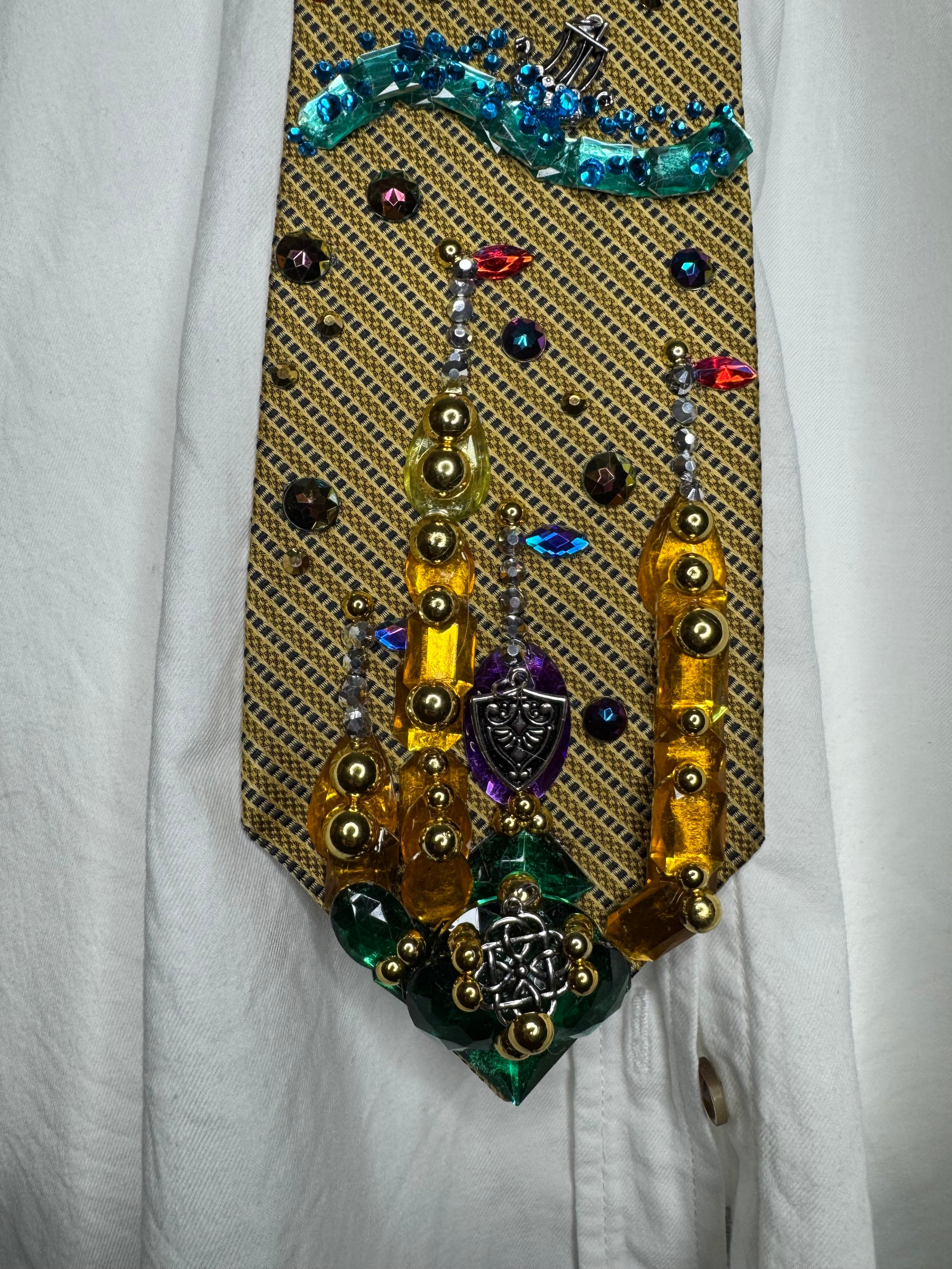 Gold Dungeons and Dragons Viking Era Royalty Tie