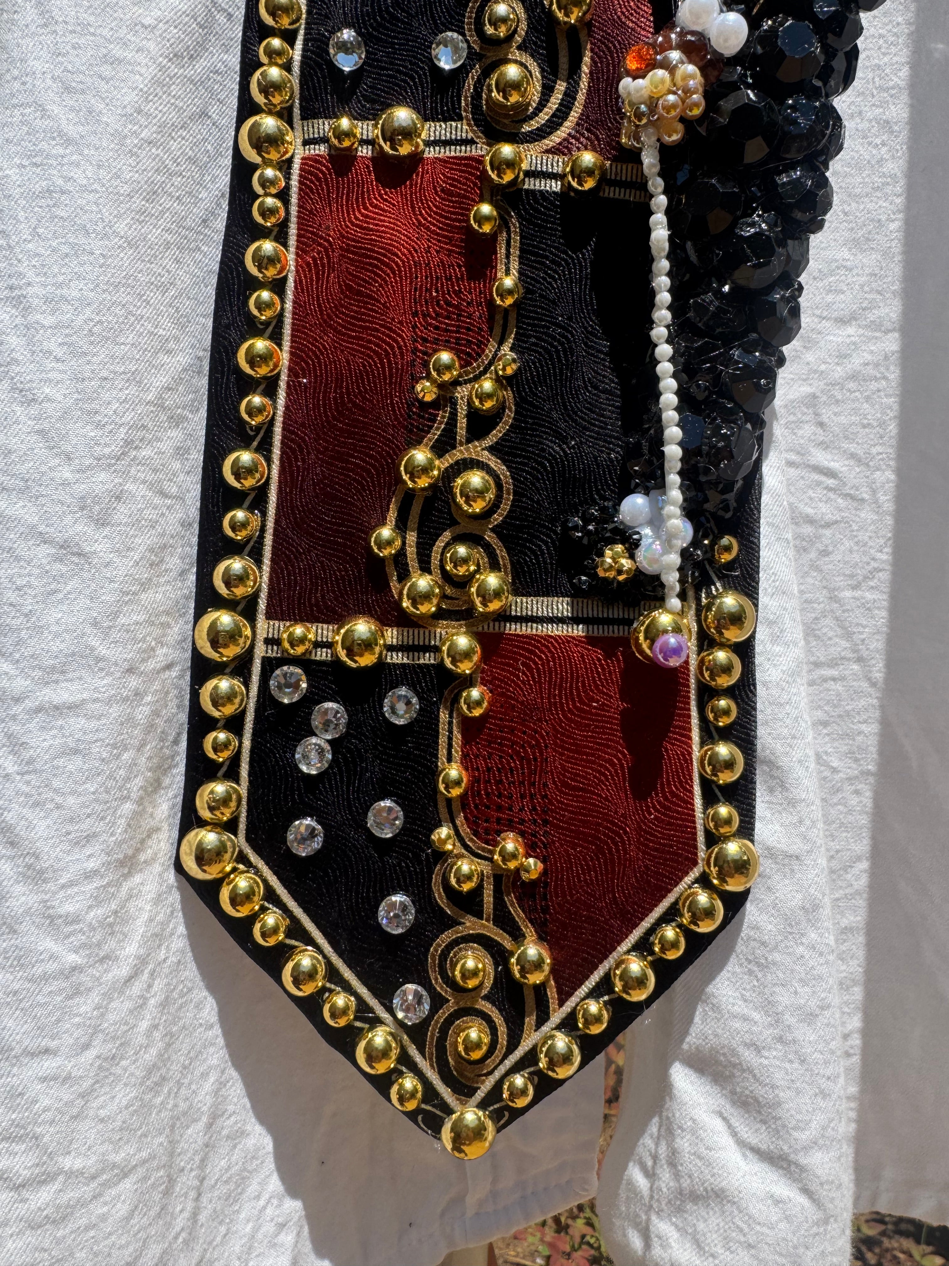 Black and Bronze Michael Jackson Playing With Yo-Yo 1984 High Class Royalty Tie