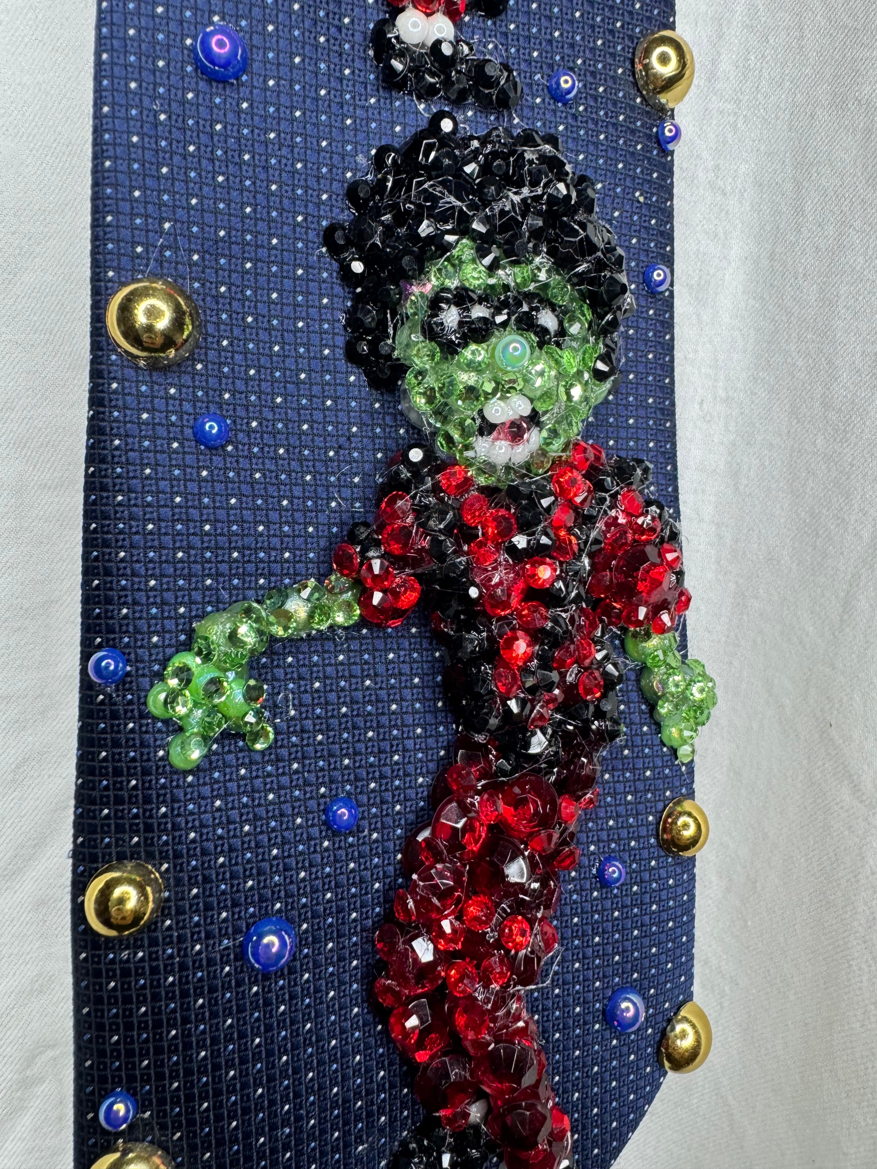 Navy Blue Zombie Michael Jackson Intro Double Dance Scene From Thriller Short Film Tie