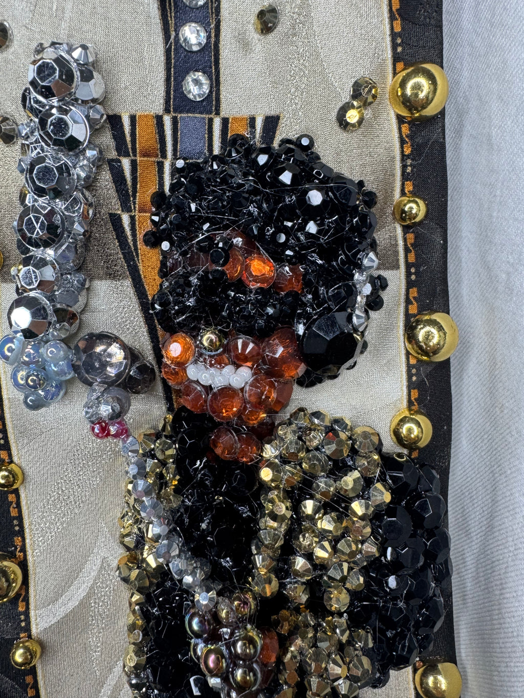 Beige Michael Jackson Singing We Are the World In the Studio 1985 High Class Royalty Tie