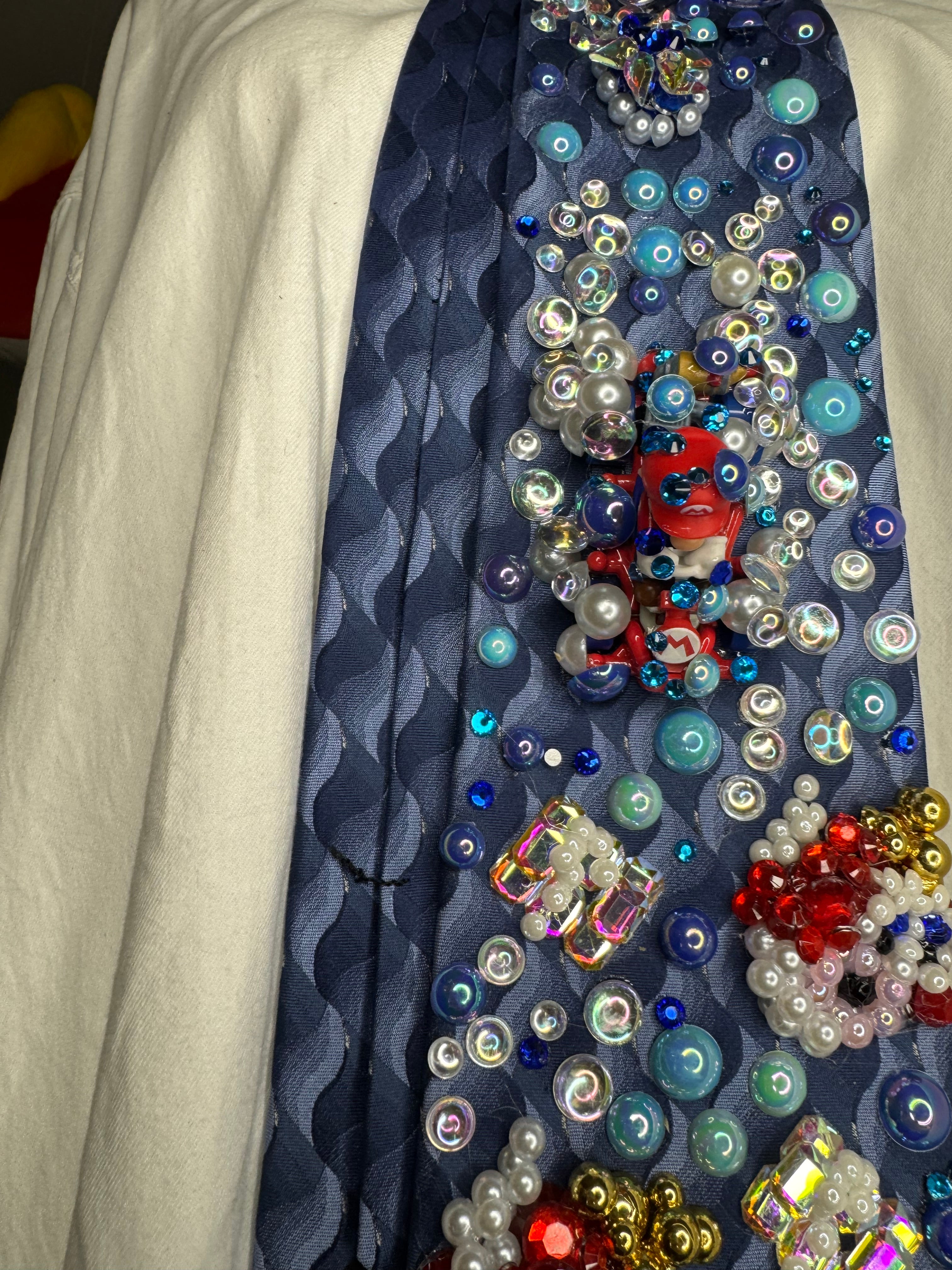 Blue Mario Dodging Blue Shell Underwater on Cheep Cheep Beach 200cc Mario Kart Tie
