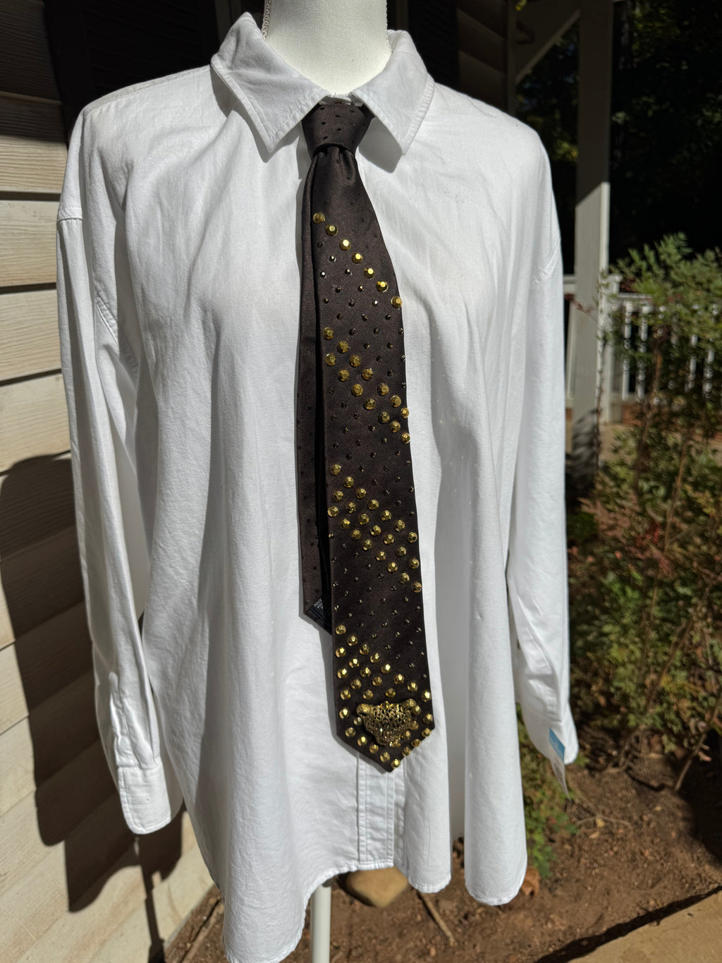 Brown Gold Jaguar High Class Royalty Tie