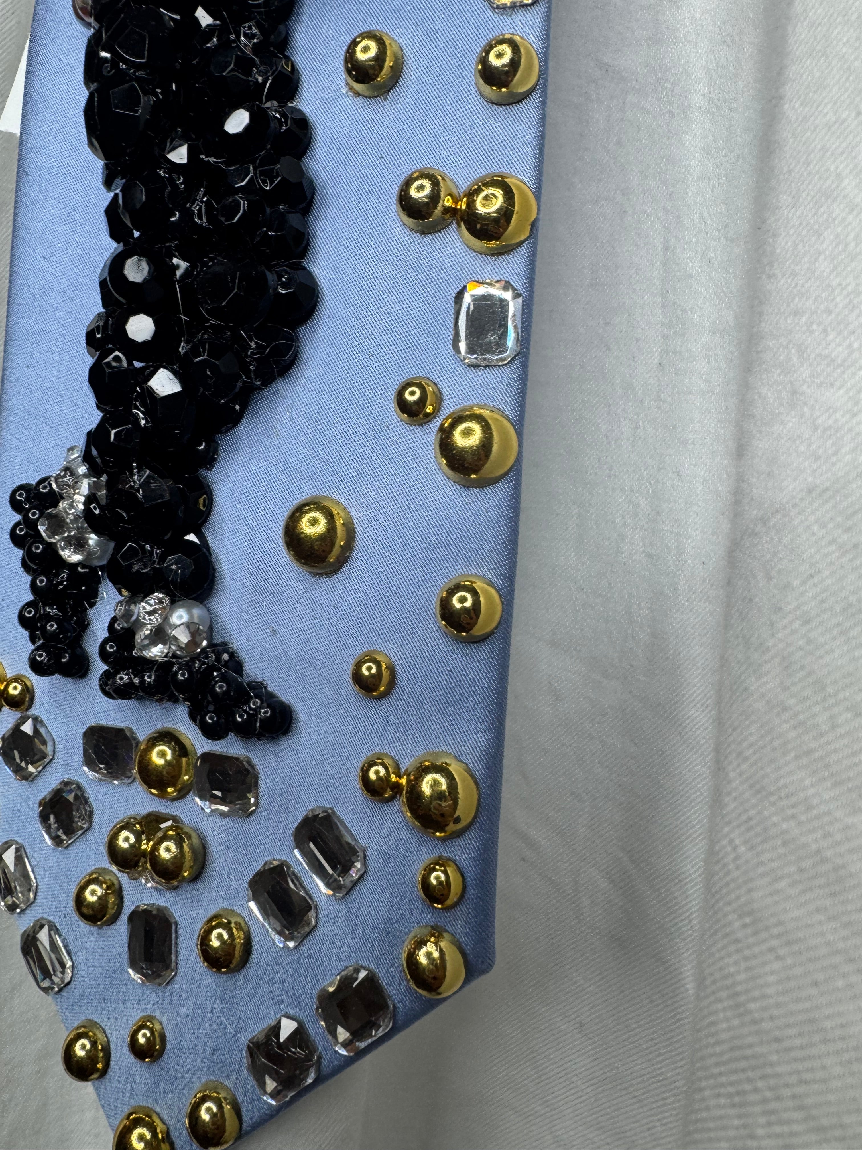 Sky Blue Silk Michael Jackson Hitting Moonwalk Motown 25 Billie Jean 1984 Tie