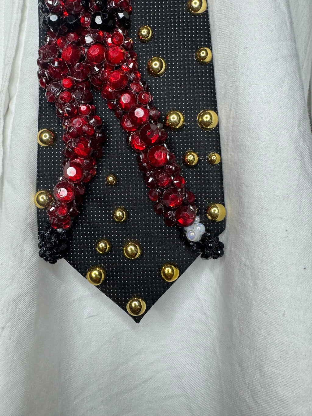 Dark Grey Michael Jackson Arm Over Head Thriller Pose Music Video Tie