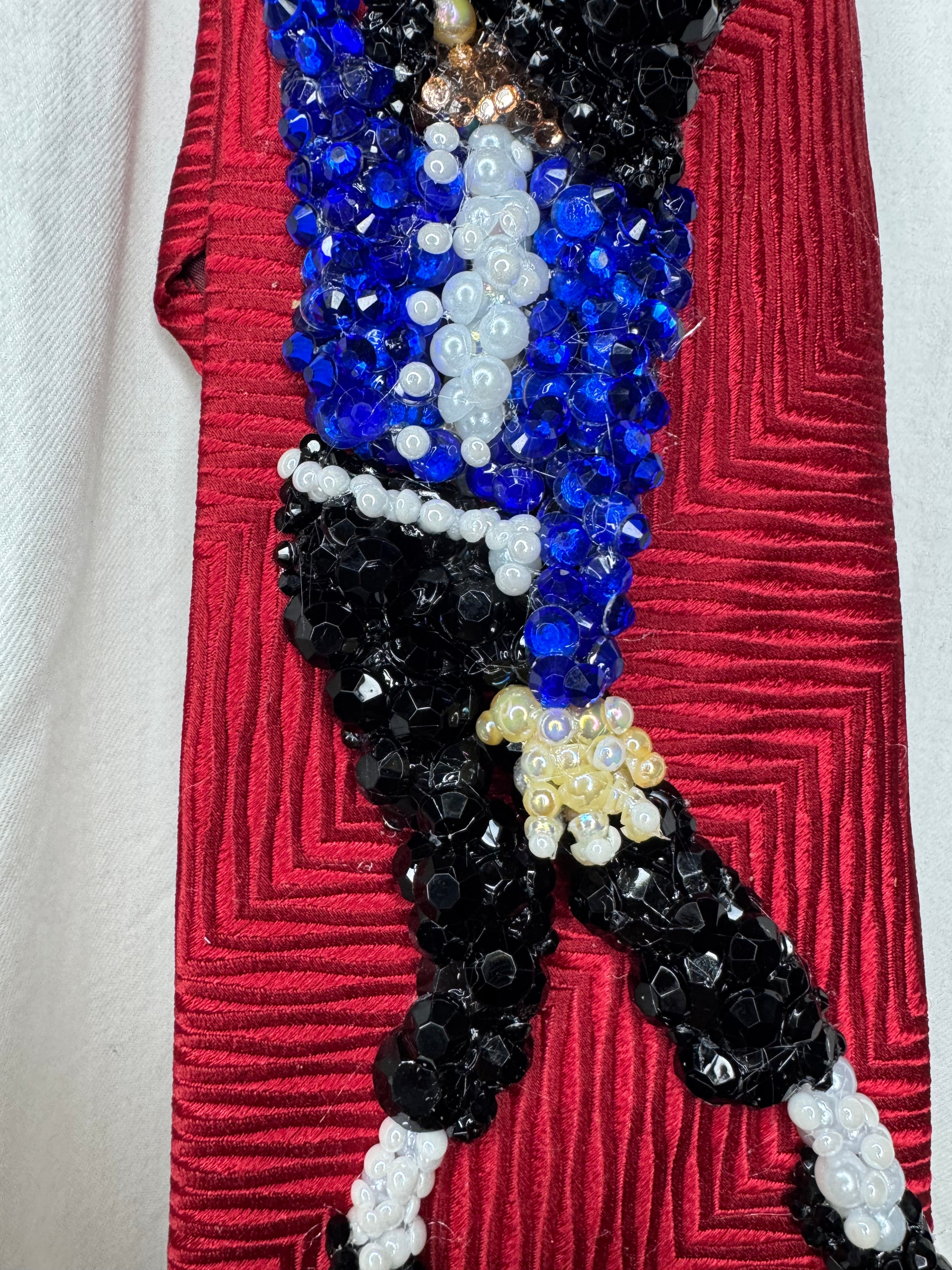 Red Michael Jackson Hitting Stretched Hand Over Crotch Pose to TWYMMF Grammy Awards Tie