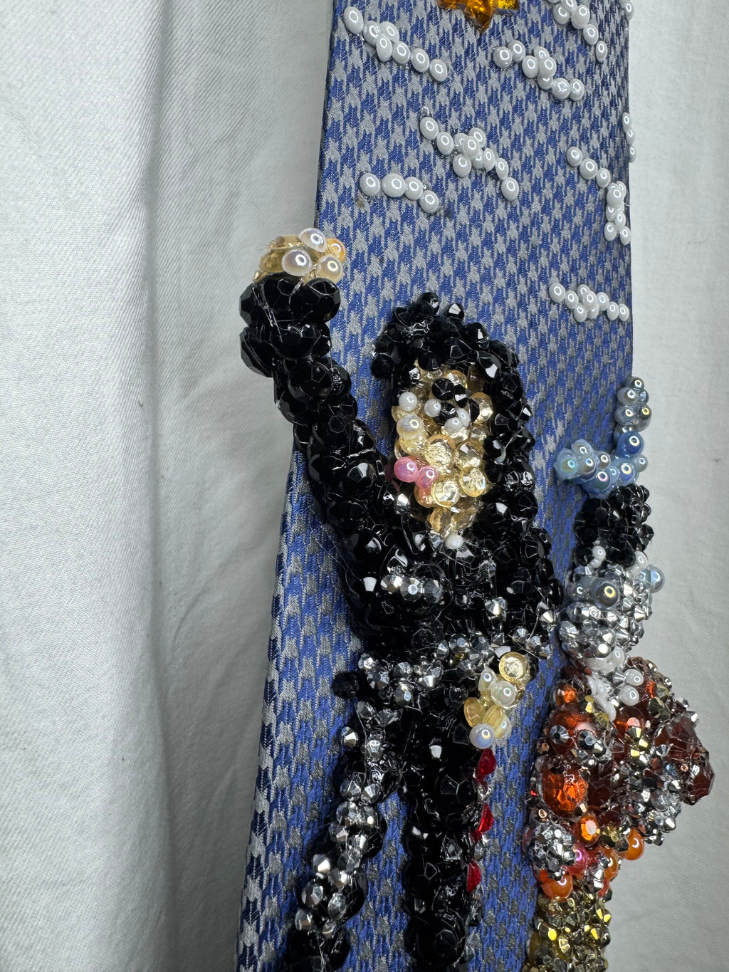 Blue and Grey Michael Jackson and Spike Having Dance Battle In Speed Demon Short Film Tie