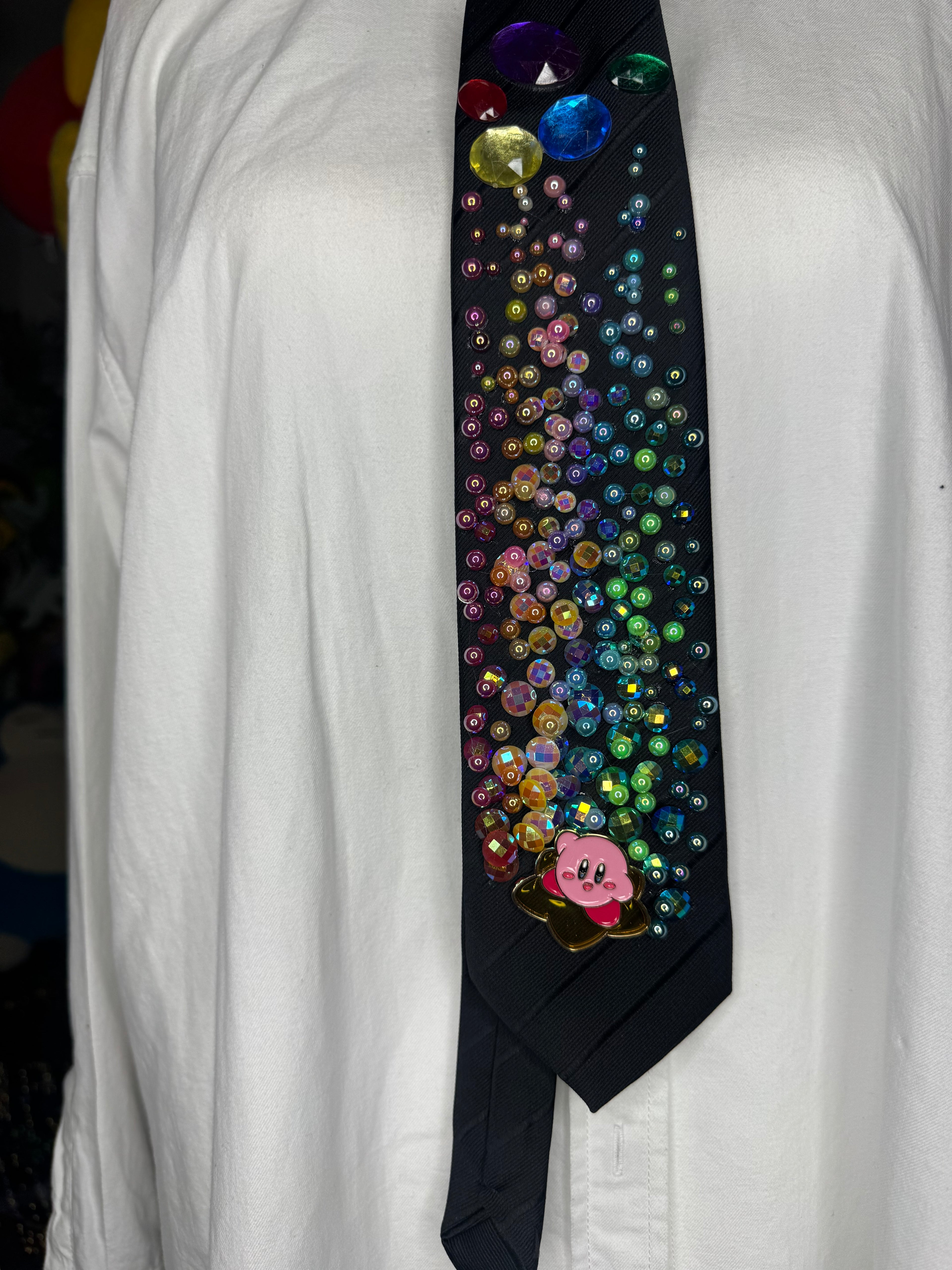 Black Kirby on Star Leaving Rainbow Stardust Tie