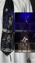 Black Michael Jackson Dancing in Spotlight Human Nature Outro at Wembly Concert Bad Tour 1988 Tie